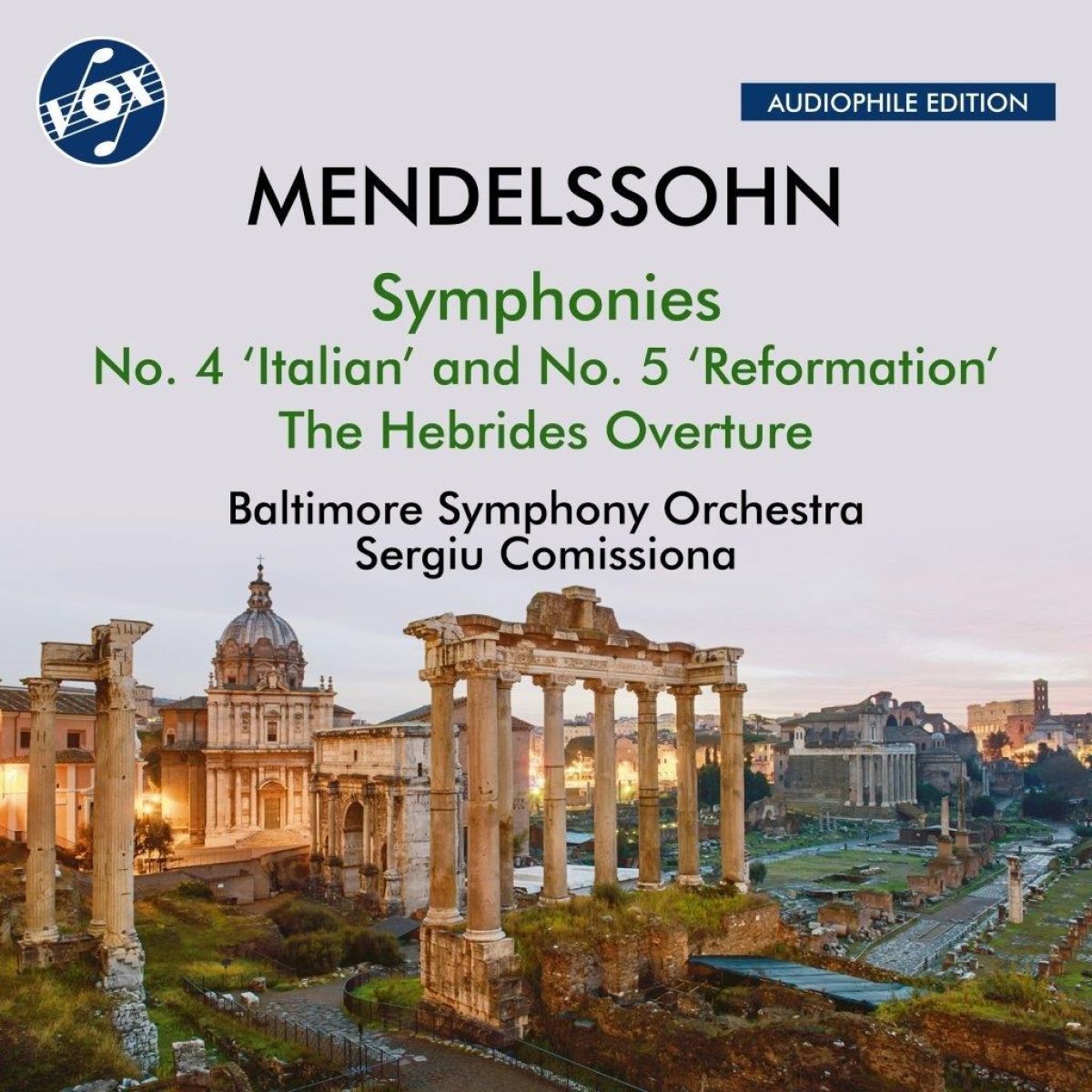Afbeelding van Baltimore Symphony Orchestra, Sergiu Comissiona - Mendelssohn: Symphony No. 4 Italian | Symphony No. 5, Reformation