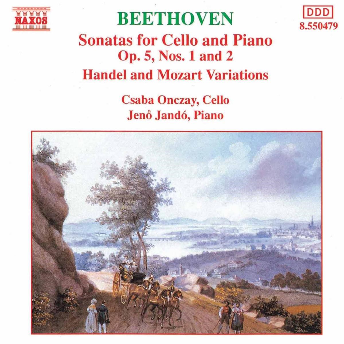 Afbeelding van Csaba Onczay & Jeno Jandó - Beethoven: Sonatas For Cello And Piano Nos. 1 & 2 (Handel And Mozart Variations)