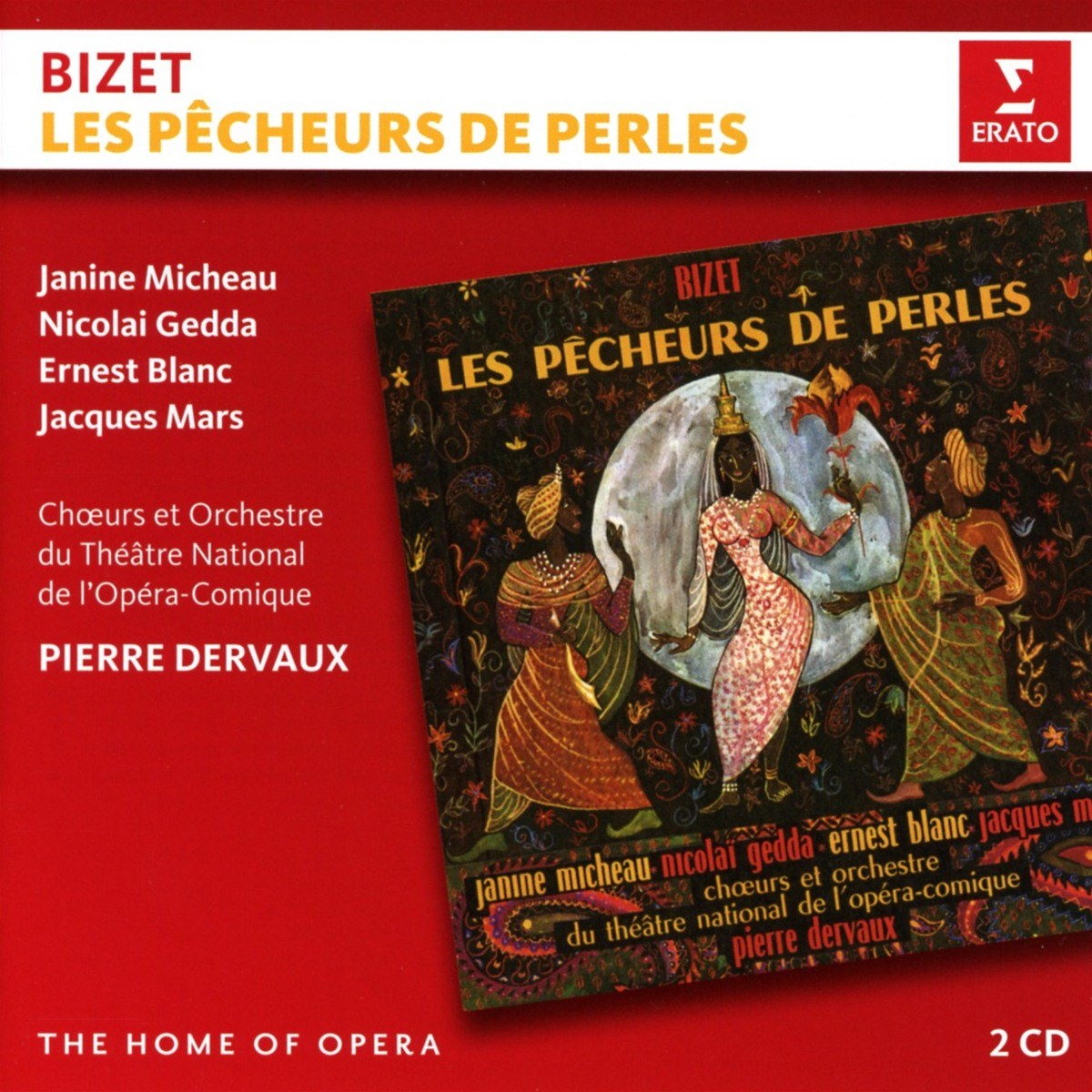 Afbeelding van Janine Micheau, Nicolai Gedda, Ernest Blanc, Jacques Mars, Orchestre Du Théâtre National De L'Opéra-Comique, Pierre Dervaux - Bizet: Les Pêcheurs De Perles