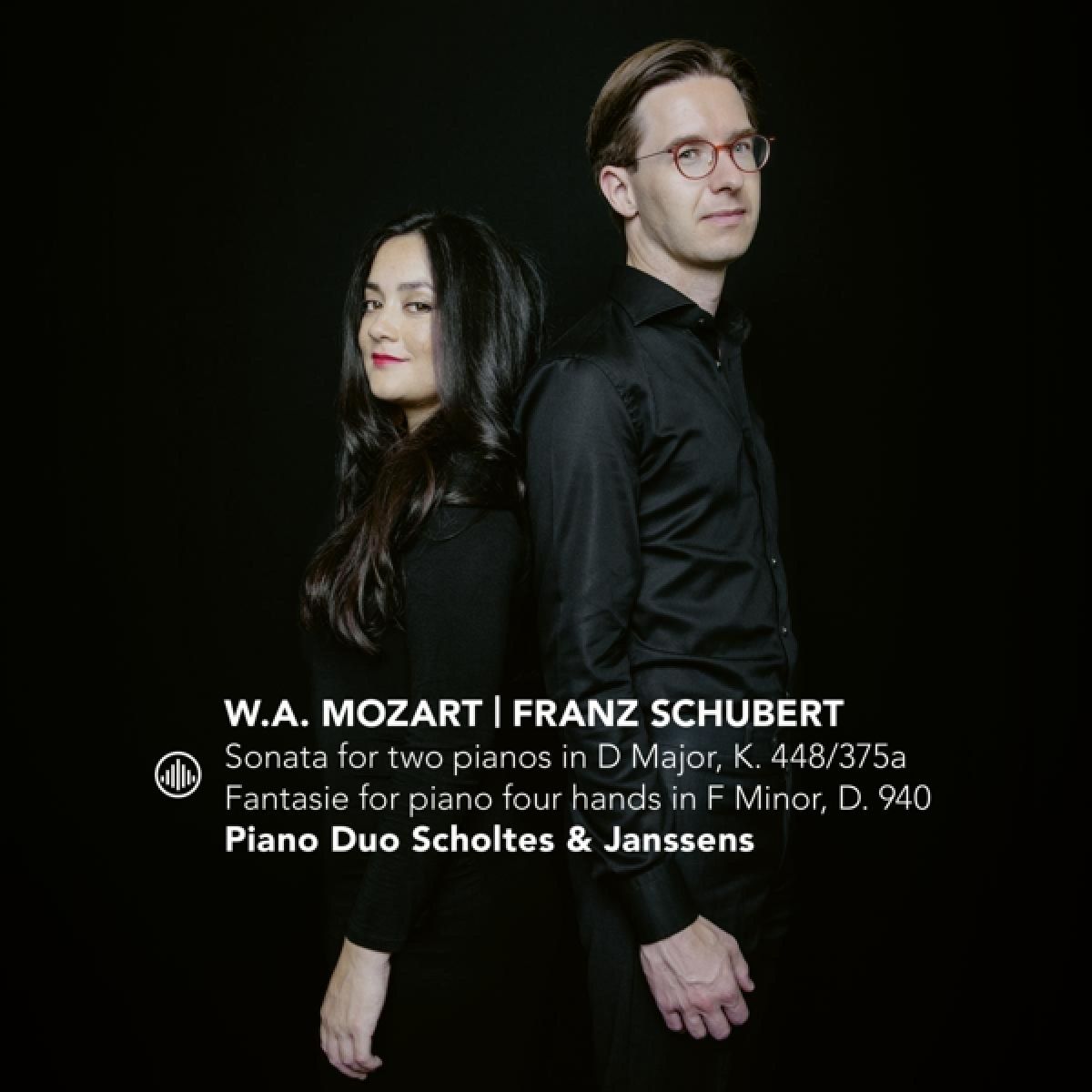 Afbeelding van Piano Duo Scholtes & Janssens - Mozart: Sonata For Two Pianos In D Major, K.448/375a | Fantasie For Piano Four Hands In F Minor, D.940