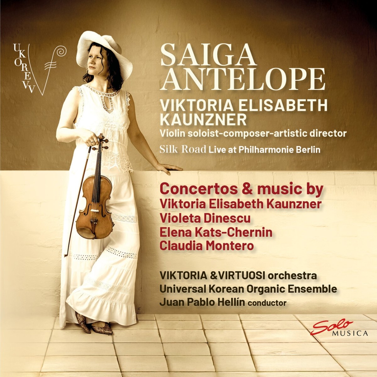 Afbeelding van Viktoria Elisabeth Kaunzner, Viktoria & Virtuosi - Saiga Antelope - Concertos For Violin & Orchestra