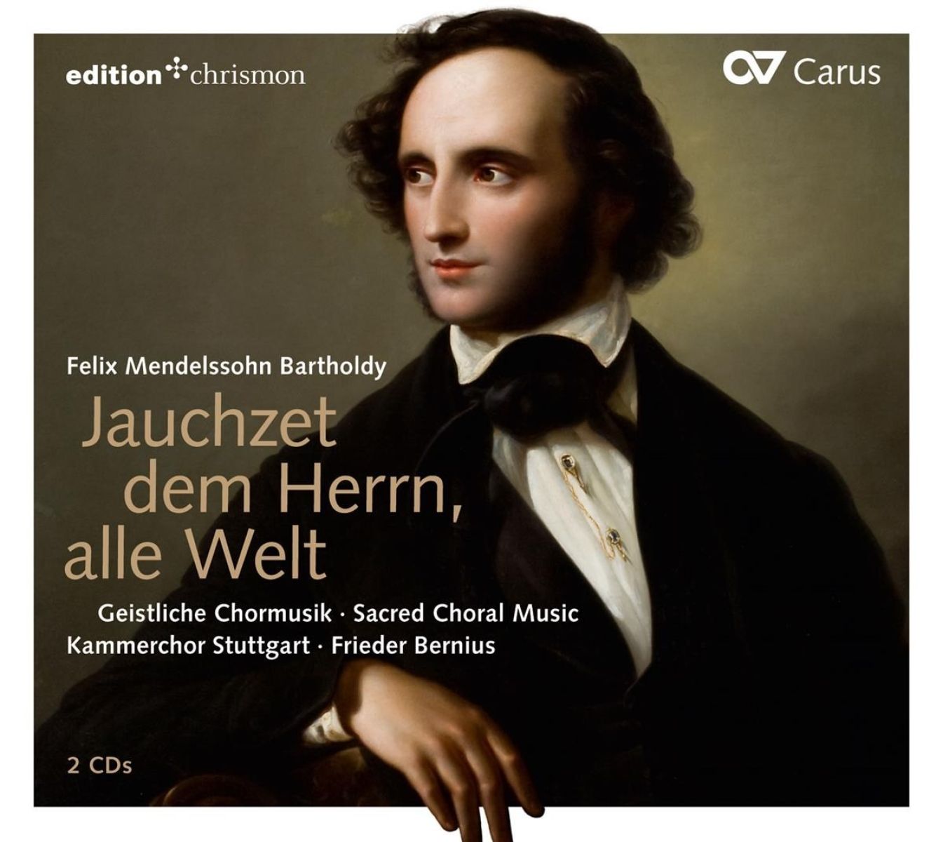 Afbeelding van Kammerchor Stuttgart, Frieder Bernius - Mendelssohn-Bartholdy: Jauchzet Dem Herrn, Alle Welt (Geistliche Chormusik - Sacred Choral Music)
