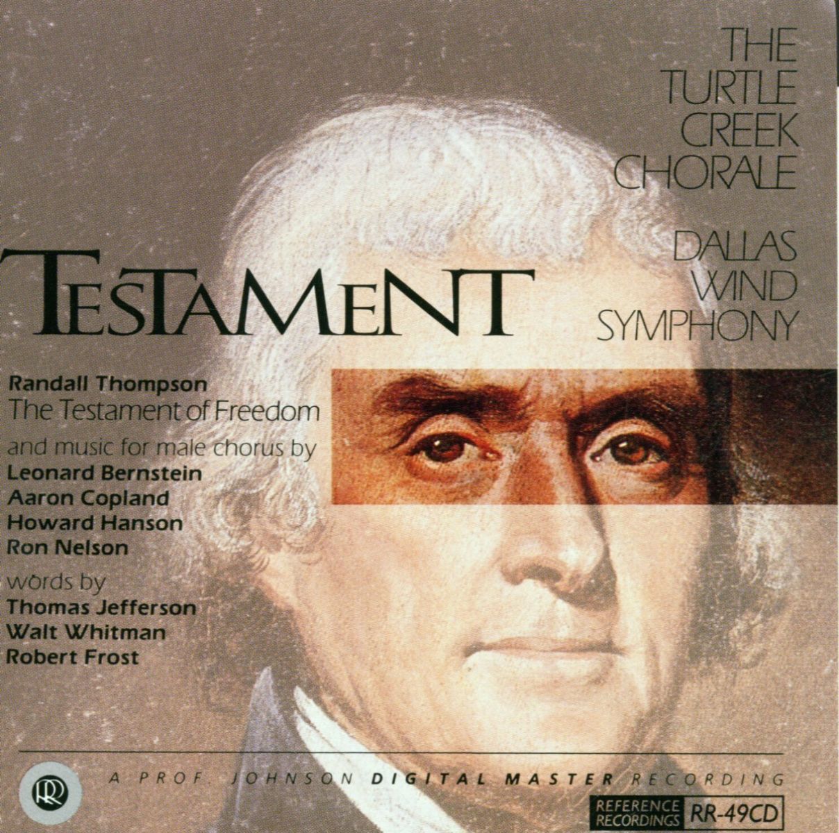 Afbeelding van Turtle Creek Chorale, Tim Seelig, Dallas Wind Symphony - Testament - American Music For Male Chorus And Band