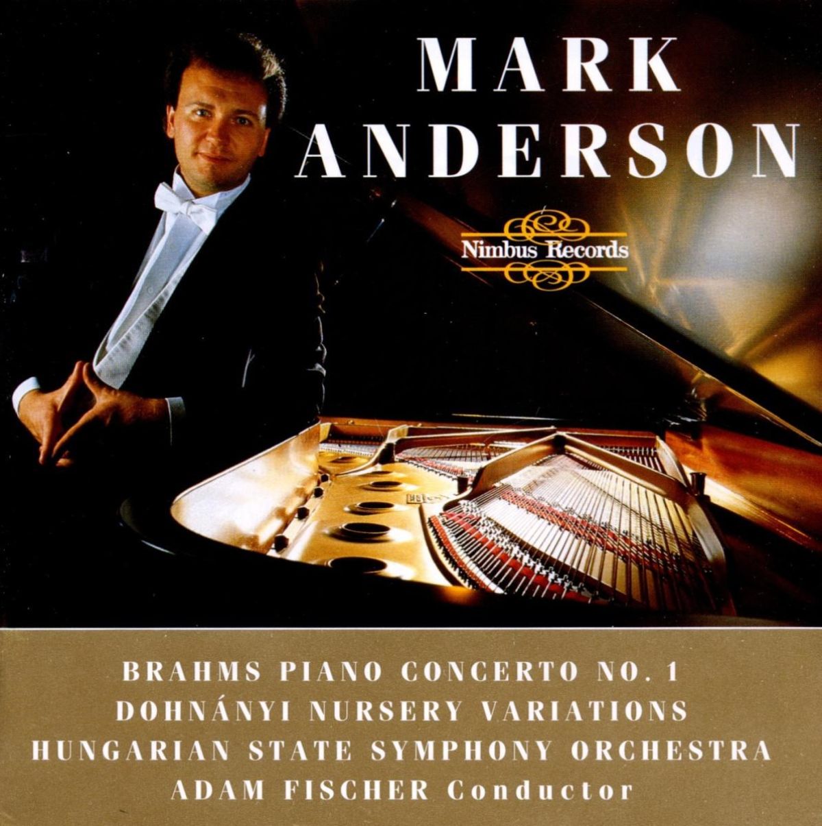 Afbeelding van Mark Anderson, Hungarian State Symphony, Adam Fischer - Brahms: Piano Concerto No.1 | Dohnanyi: Nursery Variations