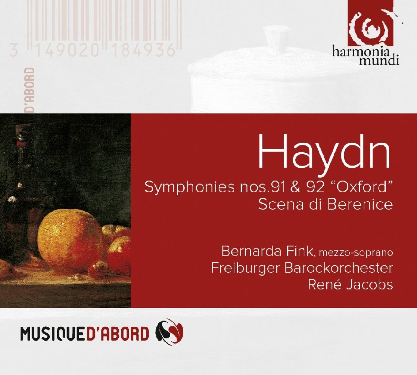 Afbeelding van Bernarda Fink, Freiburger Barockorchester, René Jacobs - Haydn: Symphonies  91 & 92, Scena Di Berenice