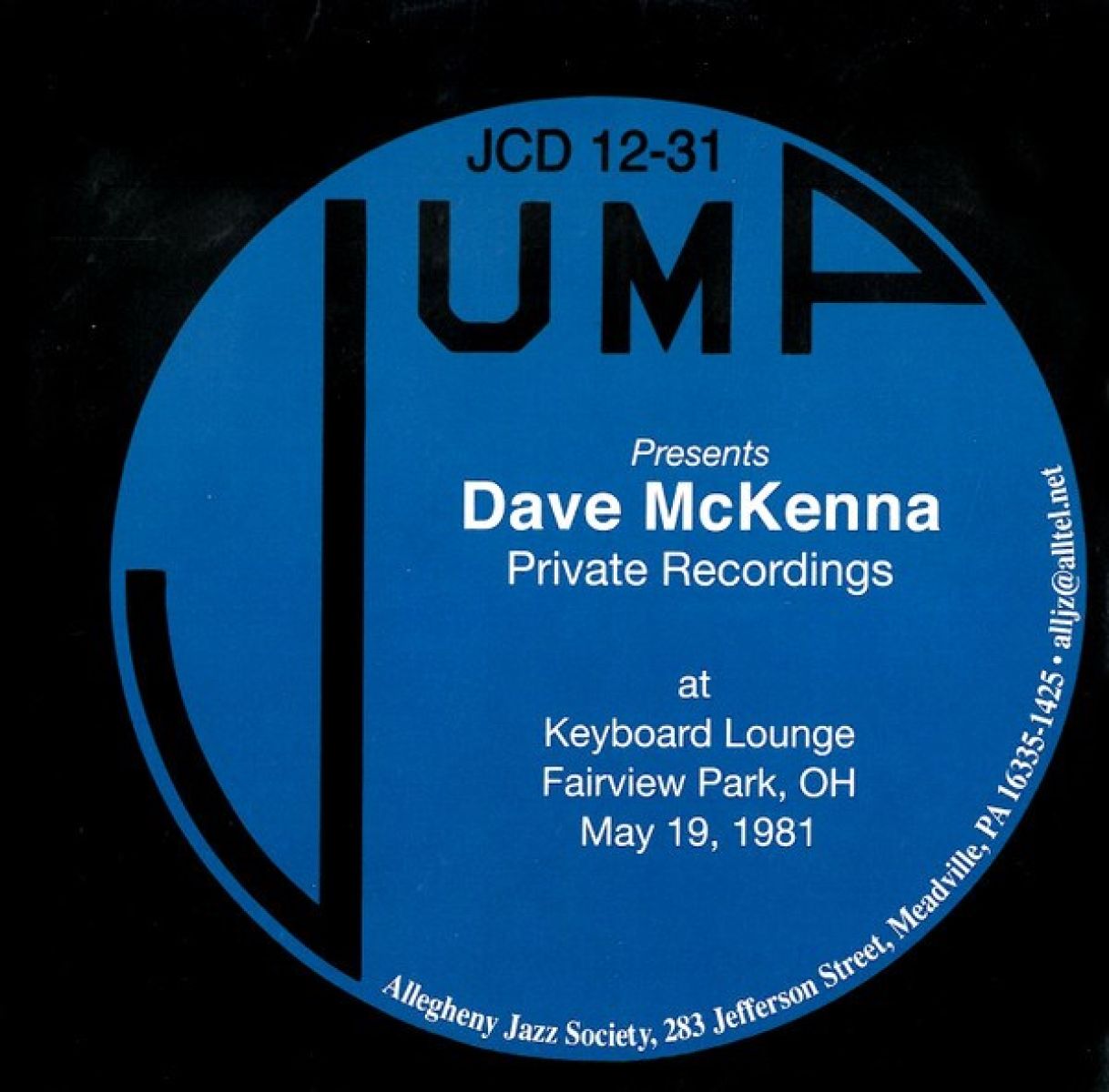 Dave McKenna - Jump Presents Dave McKenna Private Recordings At Keyboard Lounge