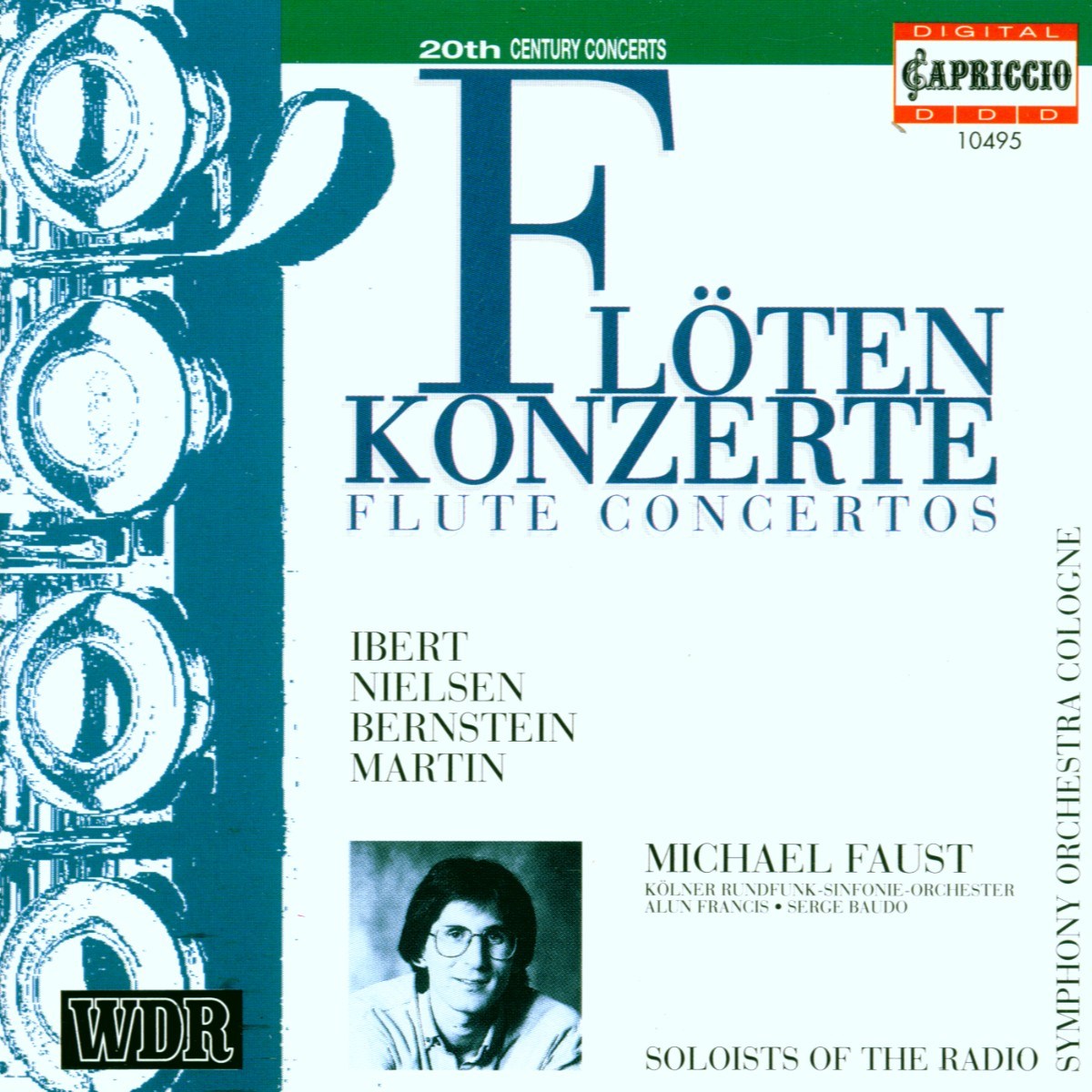 Afbeelding van Michael Faust, Kölner Rundfunk-Sinfonie-Orchestra - Nielsen: Flute Concertos