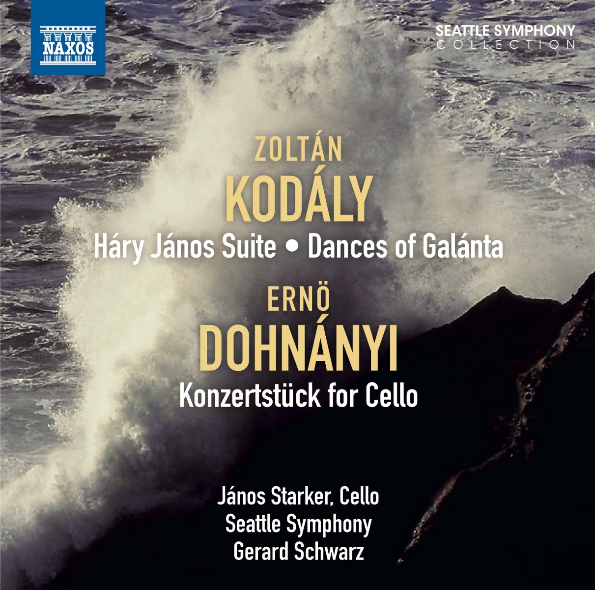 Afbeelding van Janos Starker, Seattle Symphony Orchestra, Gerard Schwarz - Kodaly: Hary Janos Suite | Dances Of Galanta | Konzertstück For Cello
