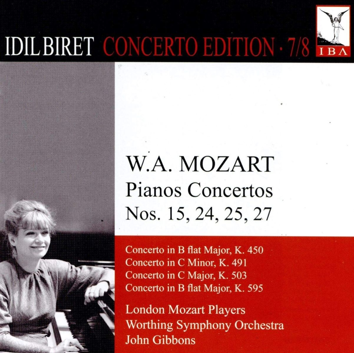 Afbeelding van Idil Biret, London Mozart Players, Worthing Symphony Orchestra, John Gibbons - Mozart: Piano Concertos Nos. 15, 24, 25, 27