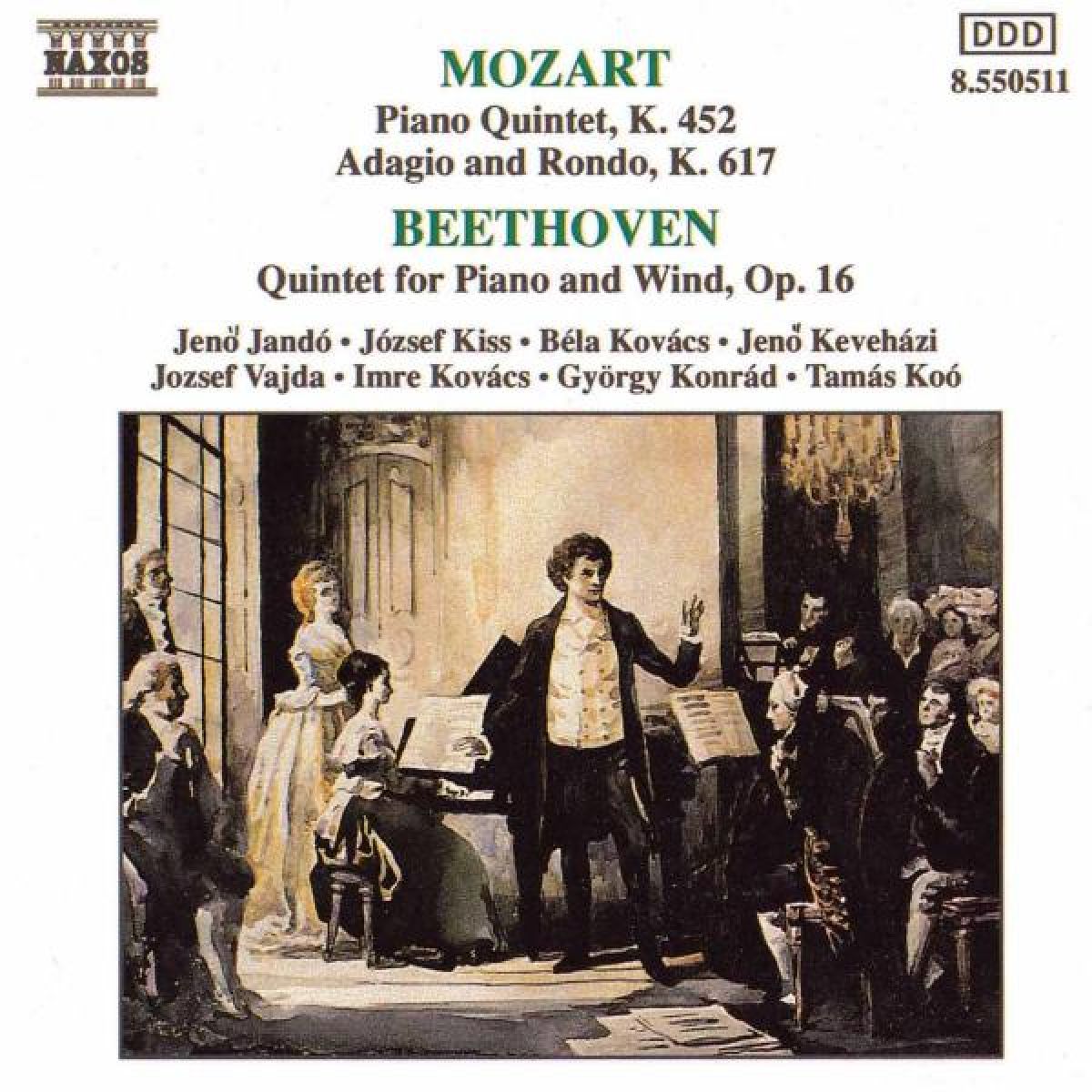 Afbeelding van Jenö Jandó, Józef Kiss, Béla Kovács, Tamás Koó - Piano Quintet | Wind Quintet