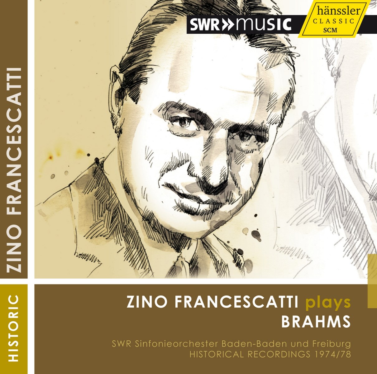 Afbeelding van Zino Francescatti, SWR Baden-Baden and Freiburg Symphony Orchestra - Brahms: Concerto For Violin In D Major