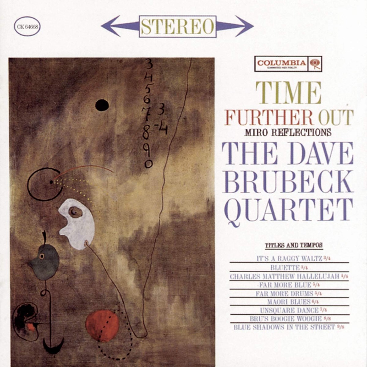Afbeelding van The Dave Brubeck Quartet - Time Further Out: Miro Reflections