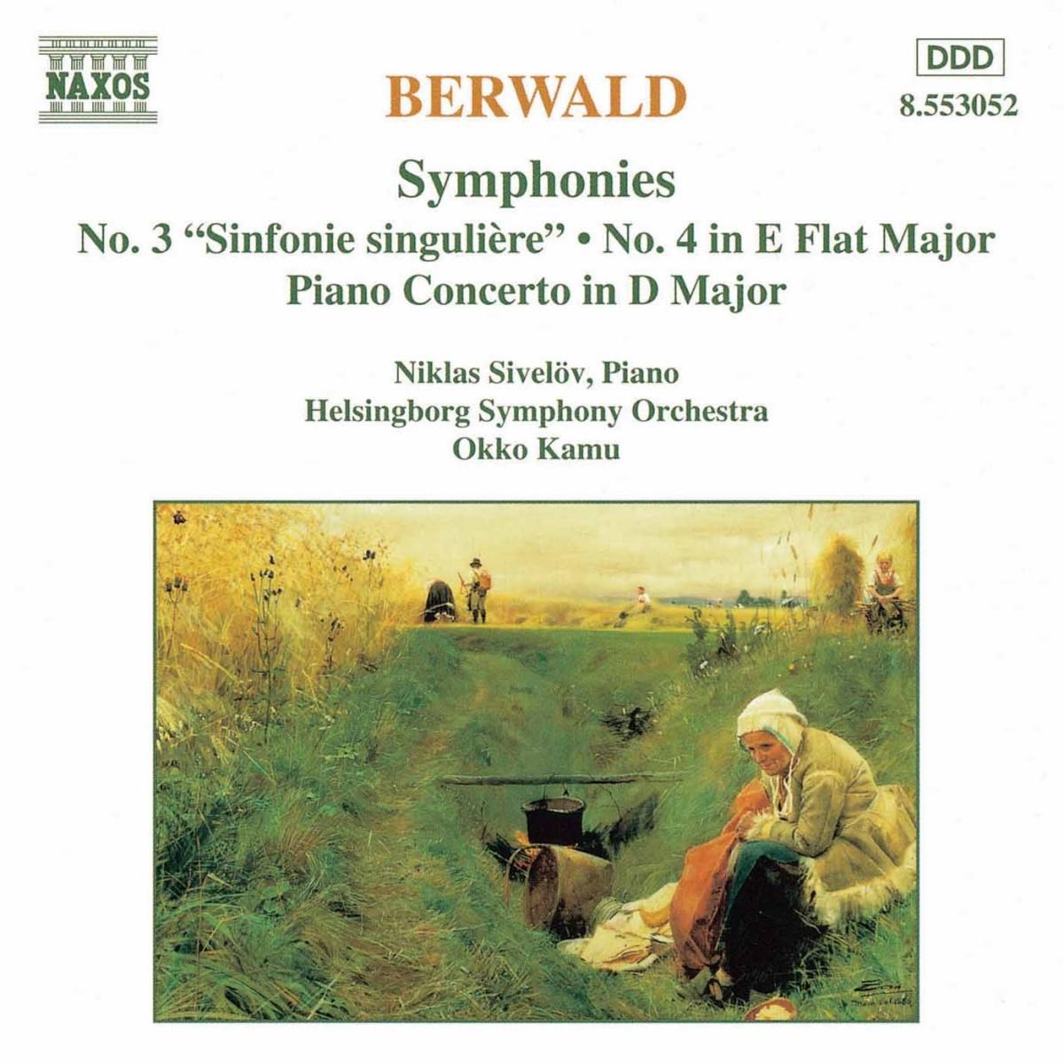 Afbeelding van Helsingborg Symphony Orchestra, Okko Kamu - Berwald: Symphonies 3 & 4 | Piano Concerto
