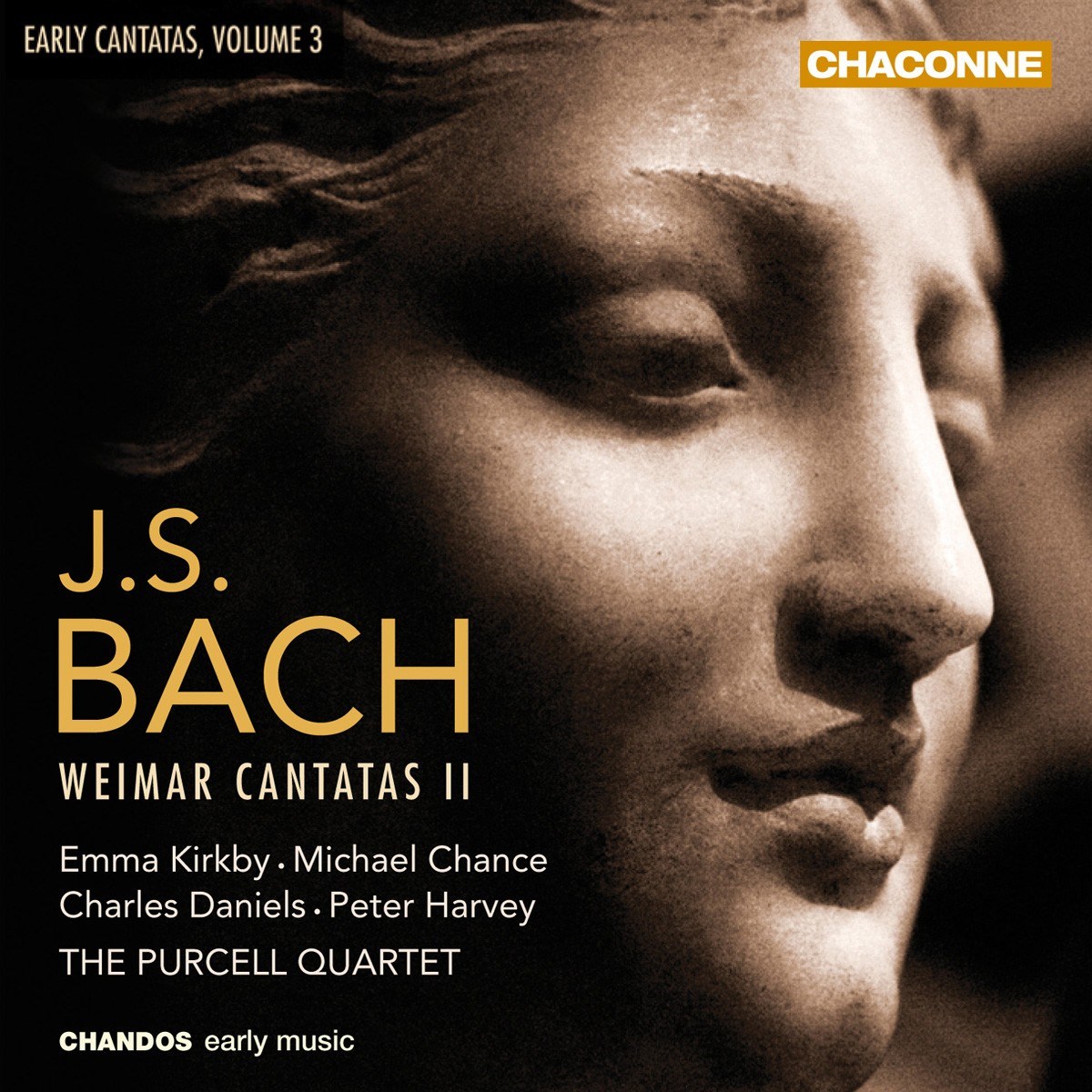 Afbeelding van Emma Kirkby, Michael Chance, Charles Daniels, Peter Harvey - J.S. Bach: Weimar Cantatas II, Early Cantatas, Volume 3