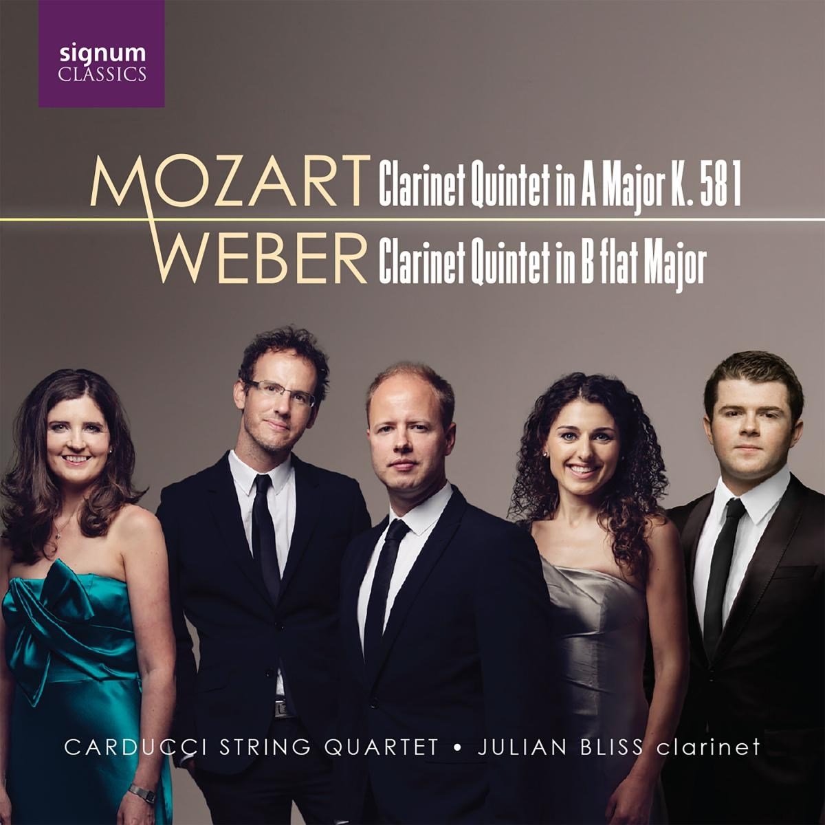 The Quartet String Carducci & Bliss Julian - Mozart & Weber Quintets