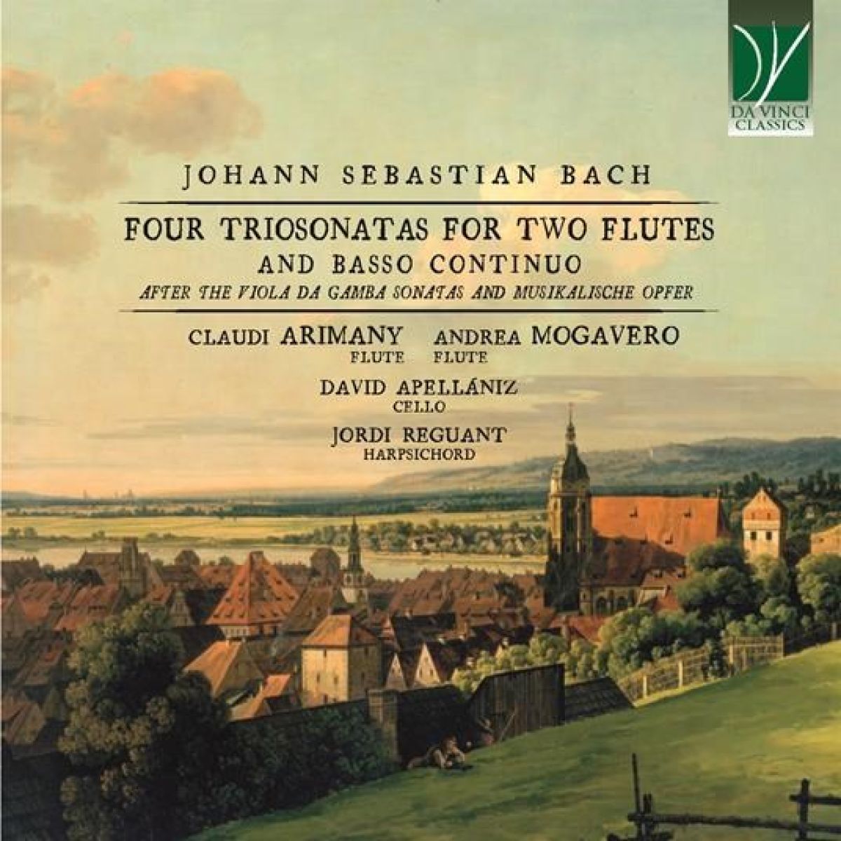 Afbeelding van Claudi Arimany, Andrea Mogavero, David Apellániz, Jordi Reguant - J.S. Bach: Four Triosonatas For Two Flutes And Basso Continuo (After The Viola Da Gamba Sonatas And Musical Offering)
