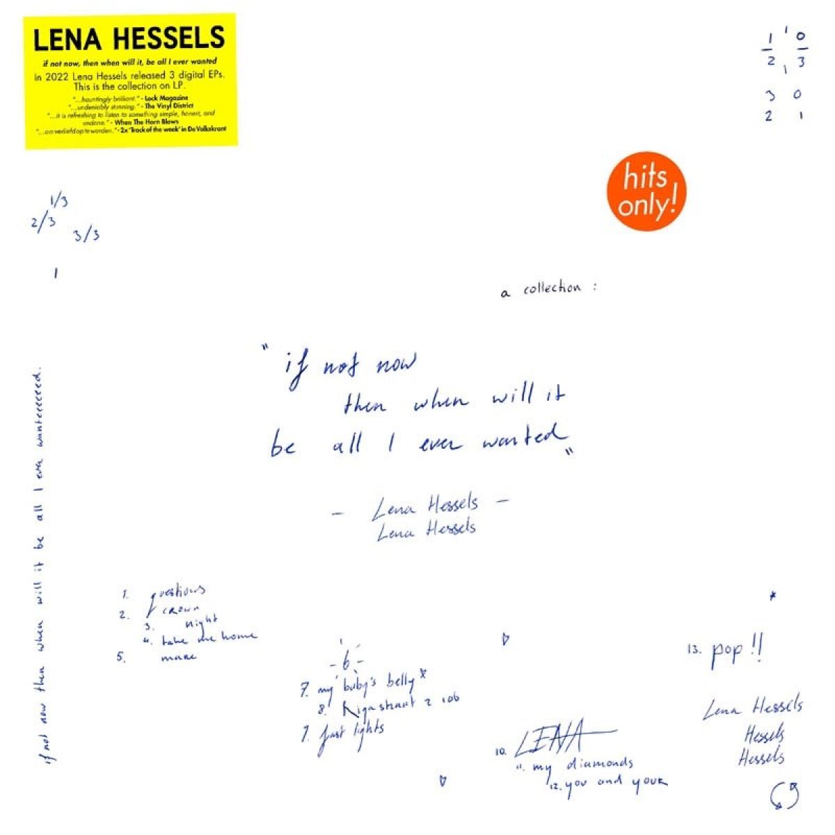 Afbeelding van Lena Hessels - If Not Now, Then When Will It, Be All I Ever Wanted