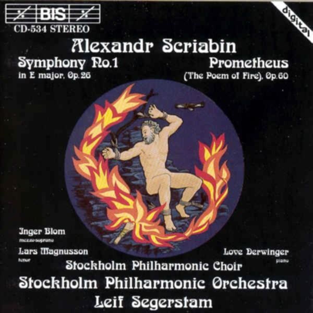 Afbeelding van Inger Blom, Lars Magnusson, Stockholm Philharmonic Orchestra, Leif Segerstam - Scriabin: Symphony No. 1 | Prometheus