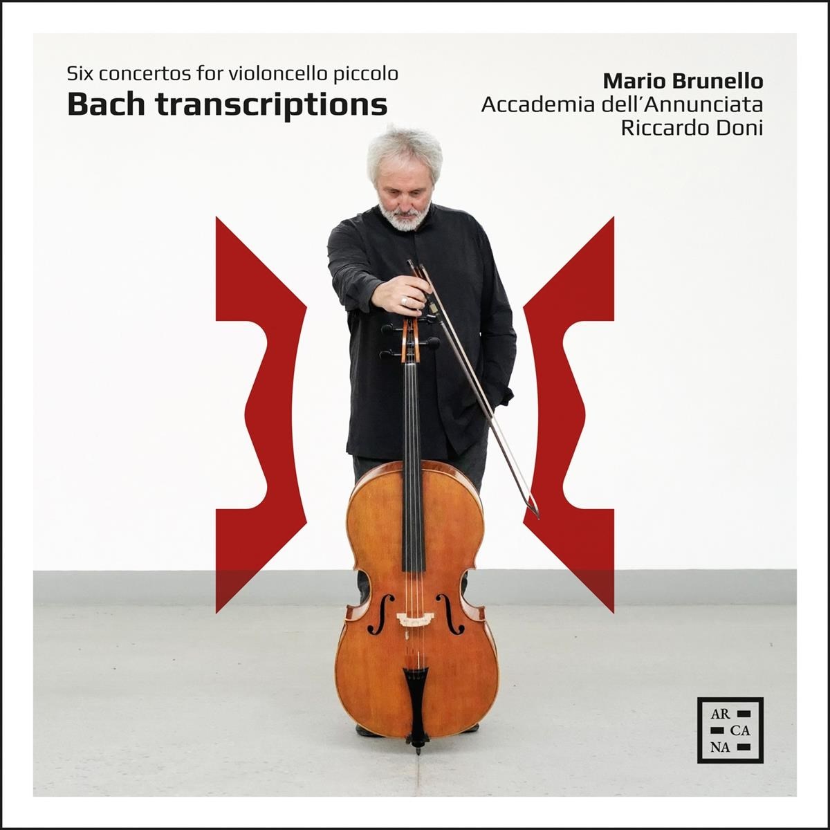 Afbeelding van Mario Brunello, Accademia Dell'Annunciata, Riccardo Doni - Bach Transcriptions: Six Concertos For Violoncello Piccolo