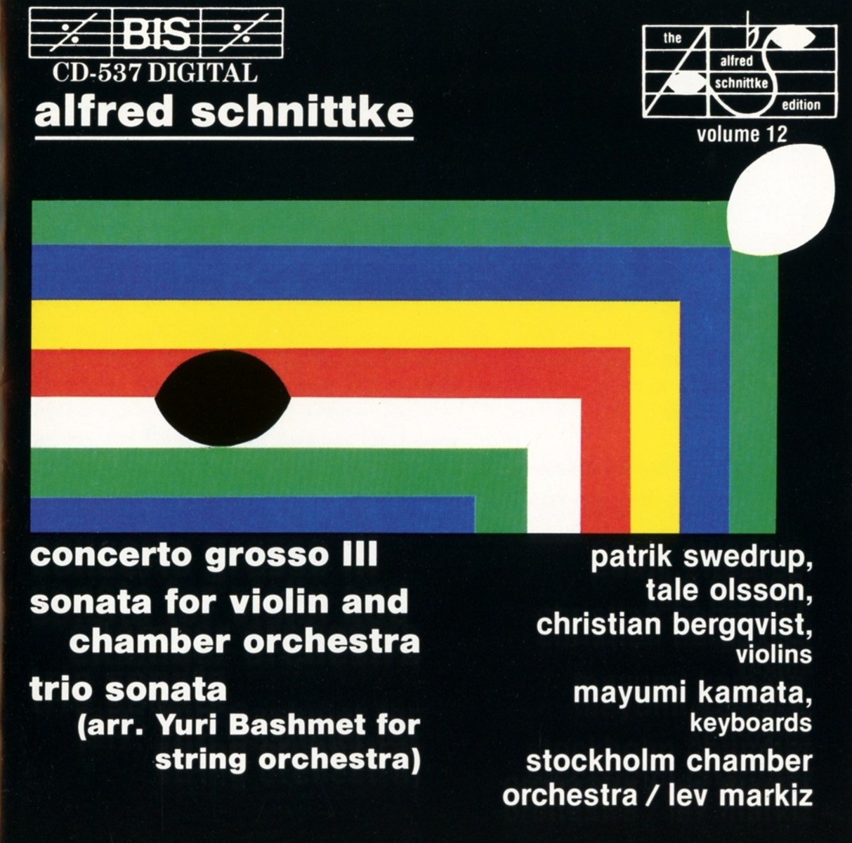 Afbeelding van Patrik Swedrup, Tale Olsson, Bergqvist, Stockholm Chamber Orchestra - Schnittke: Concerto Grosso III | Trio Sonata