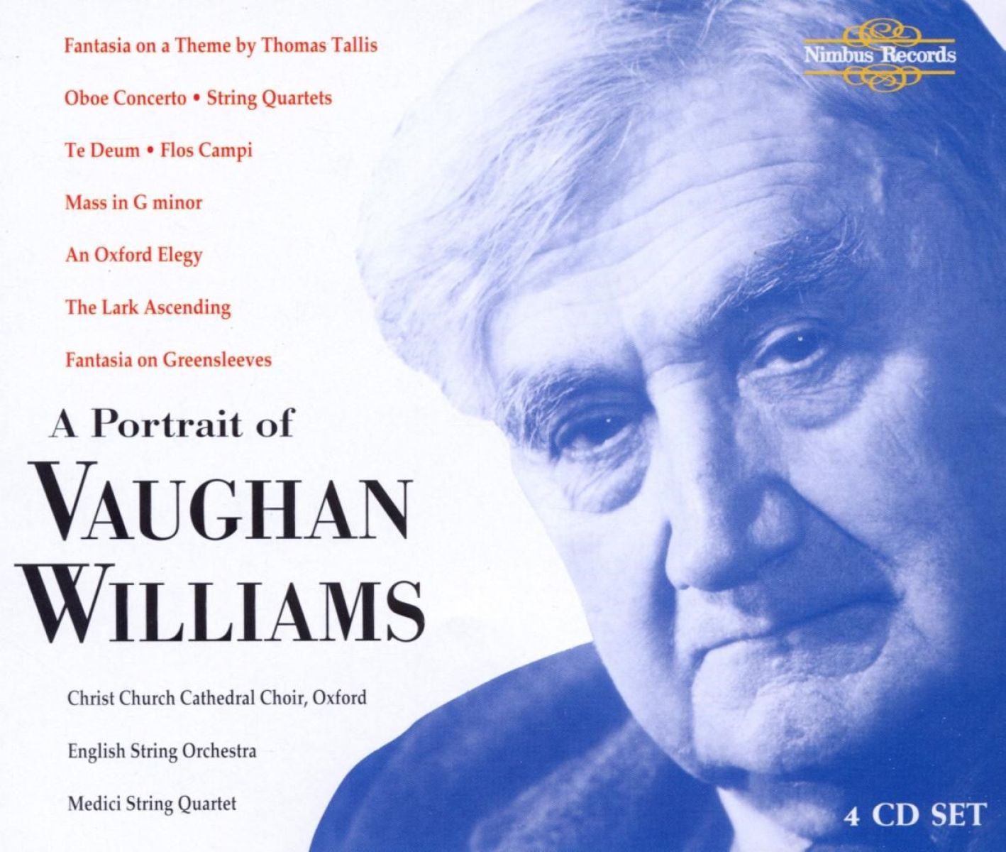 Afbeelding van The Choir Of Christ Church Cathedral, The English String Orchestra, The Medici Quartet - A Portrait of Vaughan Williams