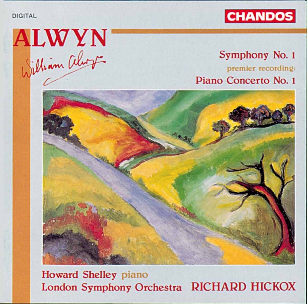 Afbeelding van Howard Shelley, London Symphony Orchestra, Richard Hickox - Alwyn: Symphony No. 1 | Concerto No.1