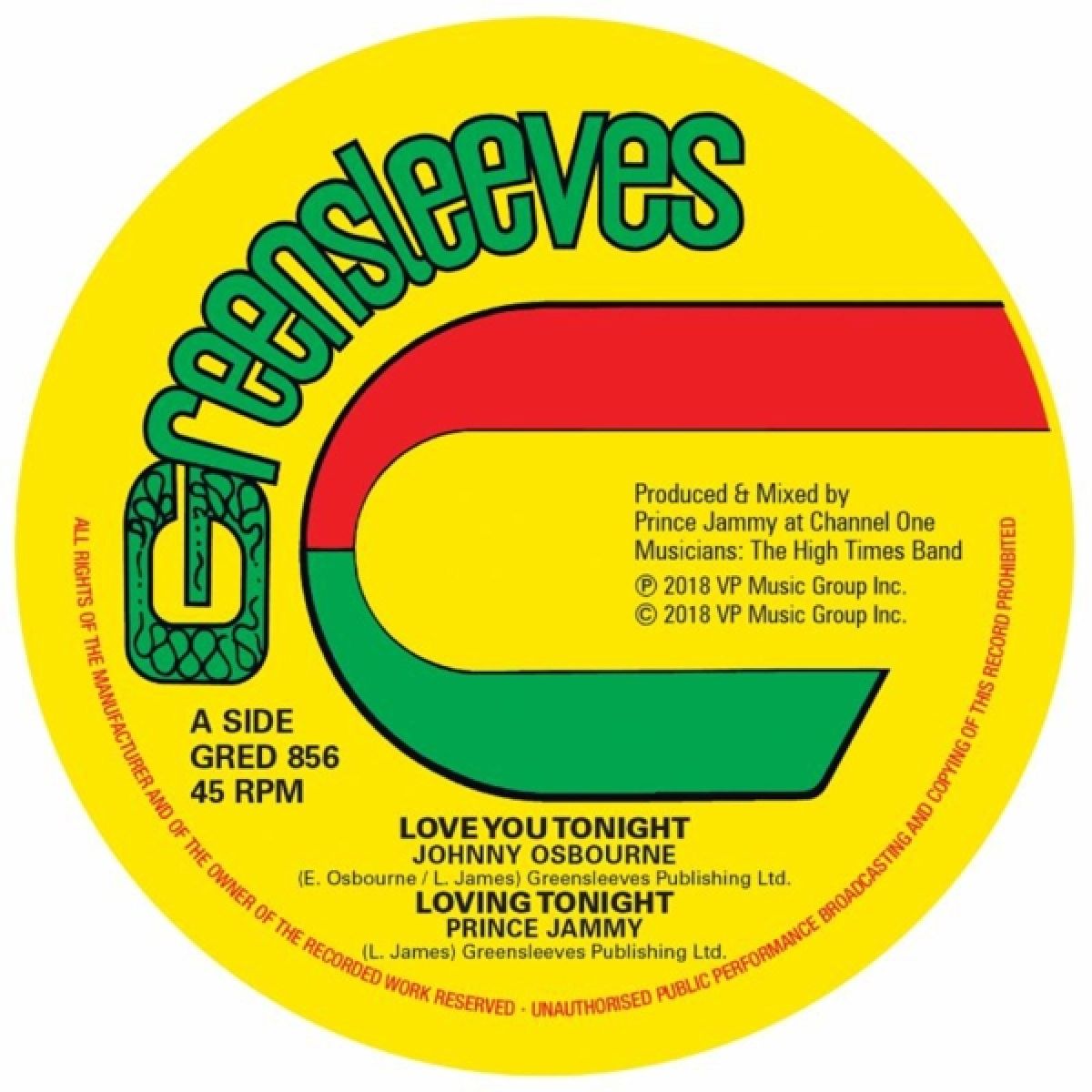 Afbeelding van Johnny Osbourne & Prince Jammy - Love You Tonight / Purify Your Heart