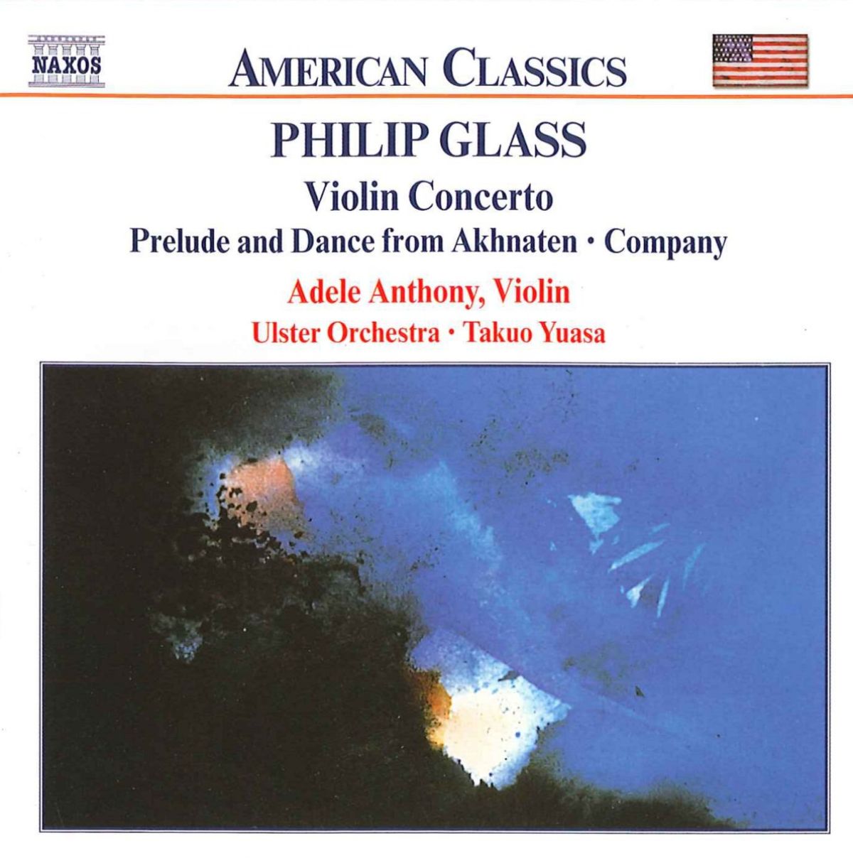 Afbeelding van Adele Anthony, Ulster Orchestra, Takuo Yuasa - Glass: Violin Concerto | Prelude And Dance From Akhnaten | Company
