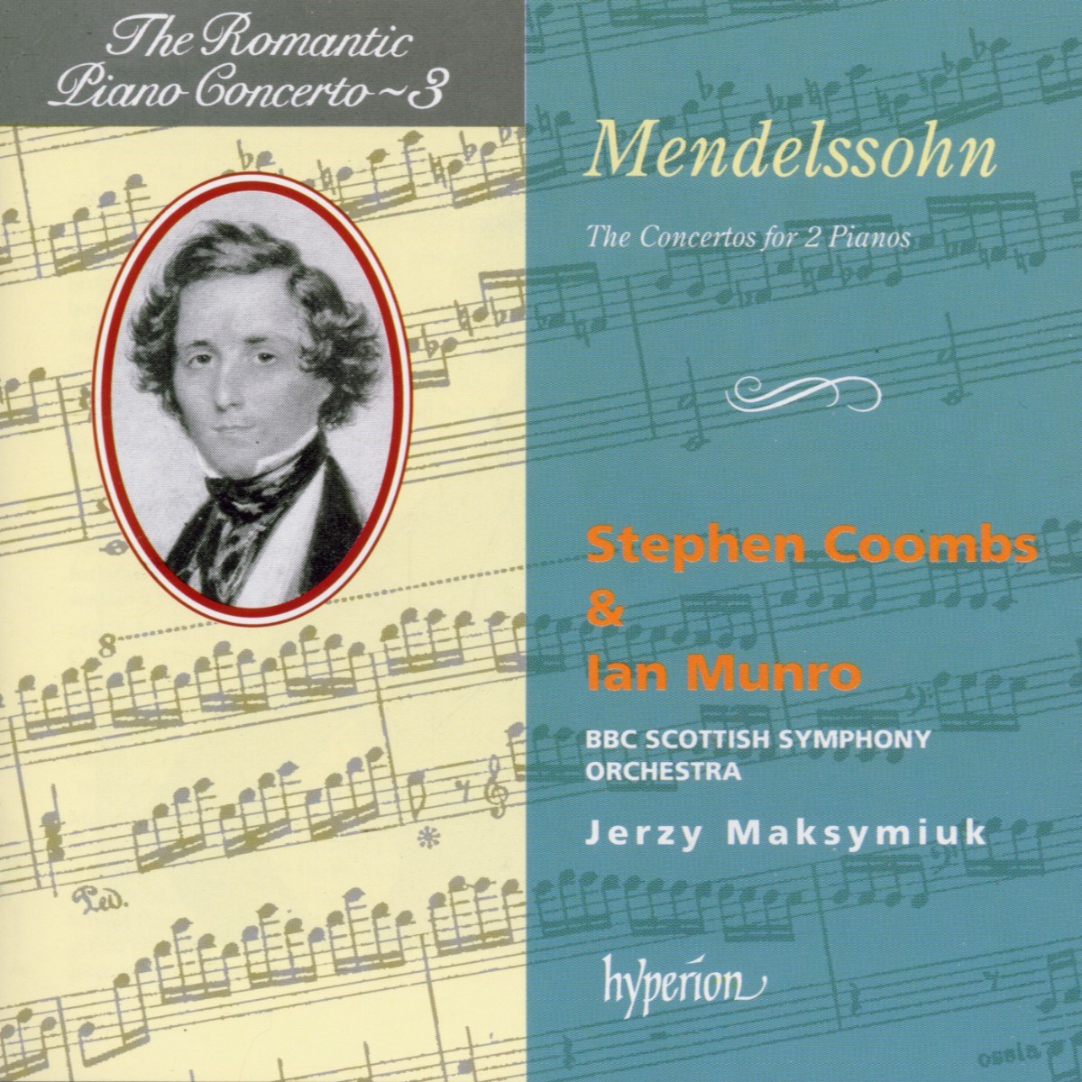 Afbeelding van Stephen Coombs, Ian Munro & BBC Scottish Symphony Orchestra, Jerzy Maksymiuk - Mendelssohn: Romantic Piano Concerto Vol 3