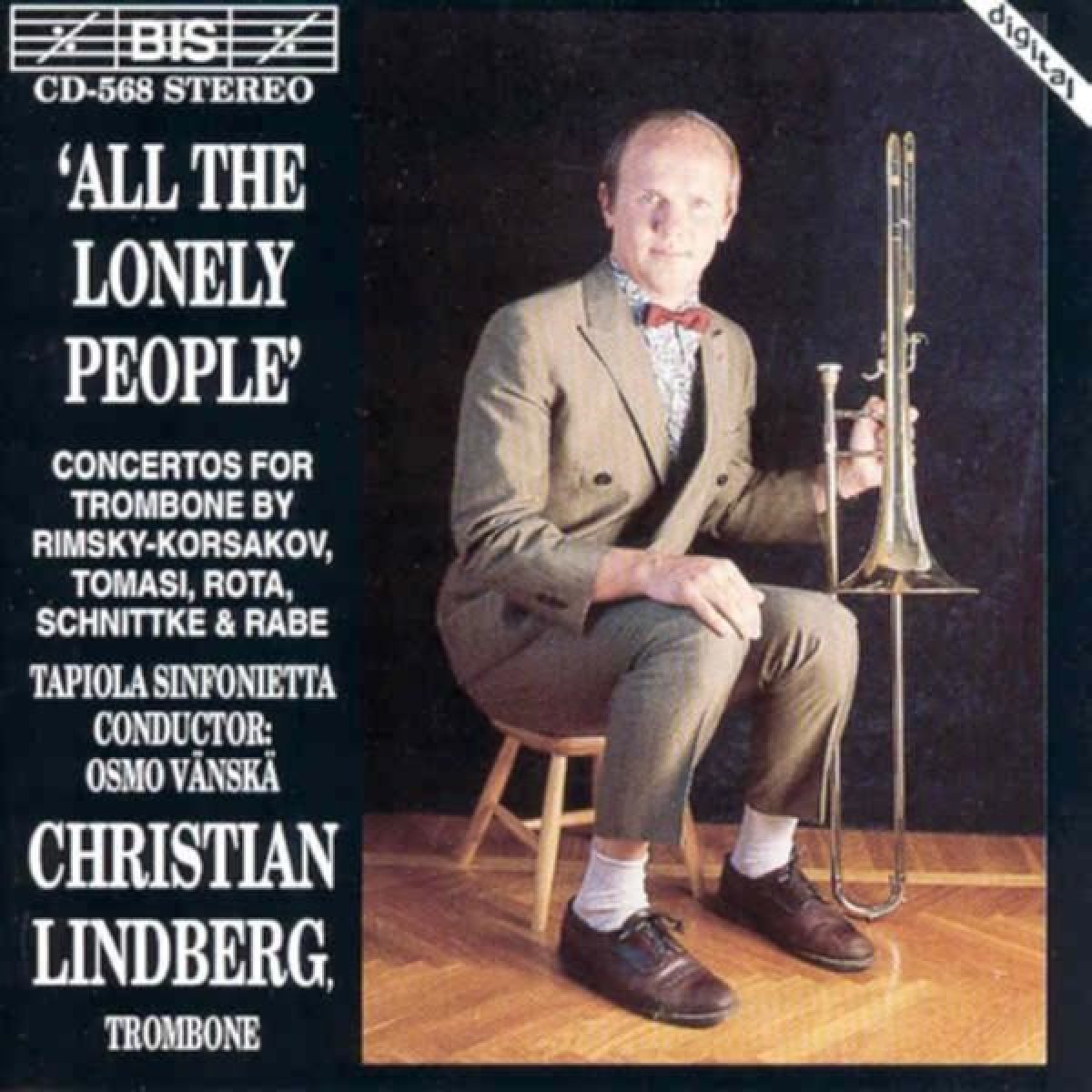 Afbeelding van Christian Lindberg, Tapiola Sinfonietta, Osmo Vänskä - All The Lonely People