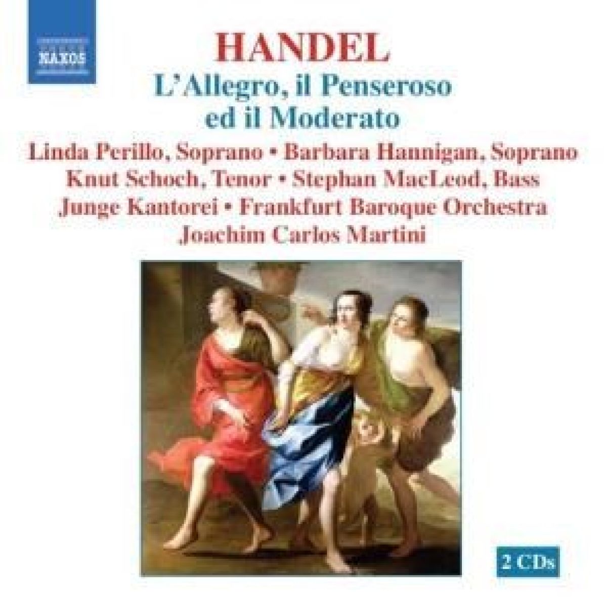 Afbeelding van Junge Kantorei, Frankfurt Baroque Orchestra, Joachim Carlos Martini - Händel: L'Allegro, Il Pensero Ed Il Moderato