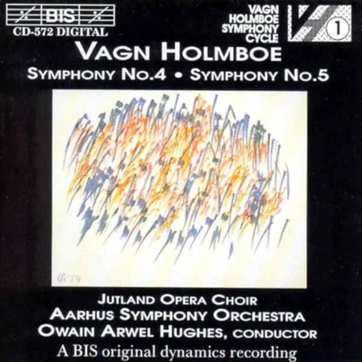 Afbeelding van Jutland Opera Choir, Aarhus Symphony Orchestra, Owain Arwel Hughes - Holmboe: Symphony Nos. 4 & 5