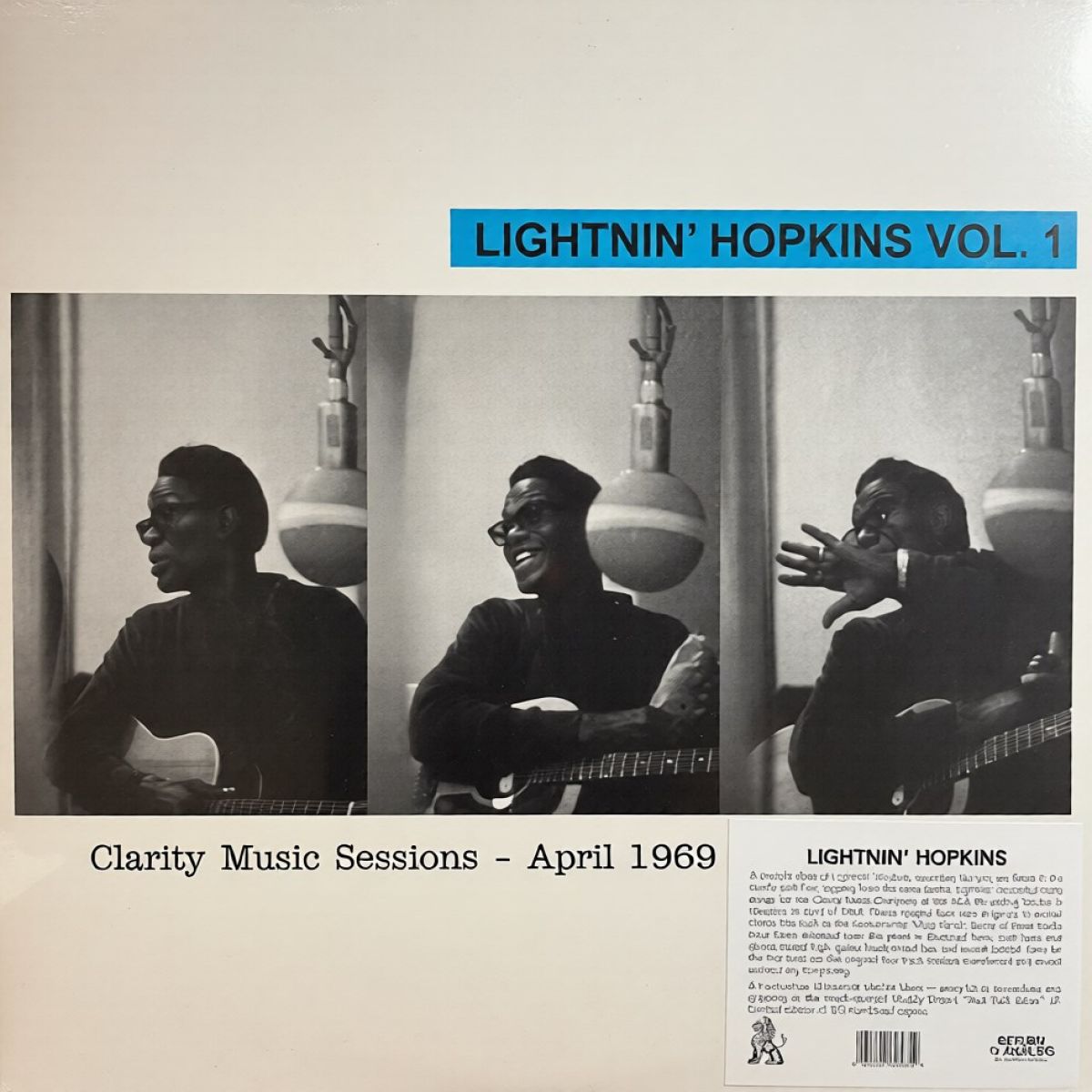 Lightnin’ Hopkins - Vol. 1: Clarity Music Sessions — April 1969