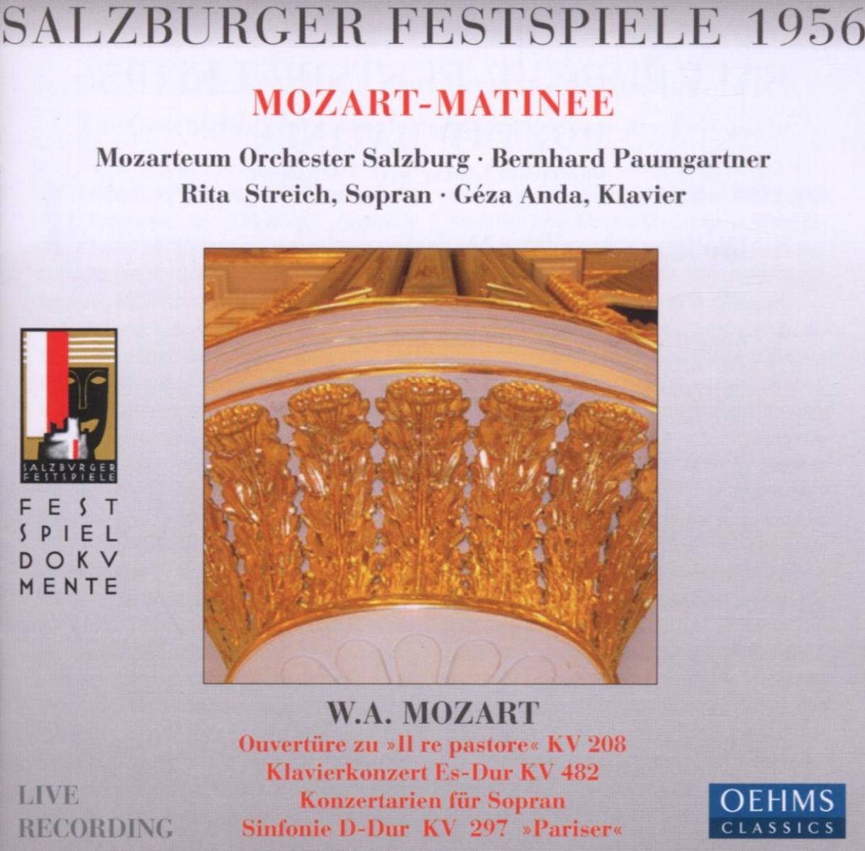 Afbeelding van Mozarteum Orchester Salzburg - Mozart: Mozart Matinee Salzburger Festspiel