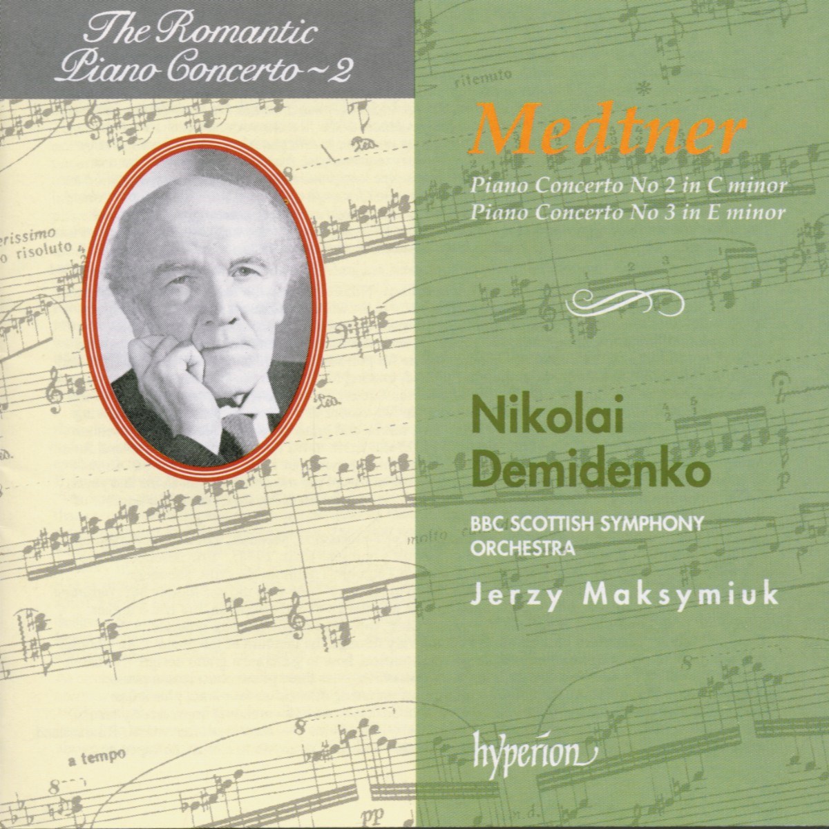 Afbeelding van Nikolai Demidenko, BBC Scottish Symphony Orchestra, Jerzy Maksymiuk - Medtner: Romantic Piano Concerto Vol 2