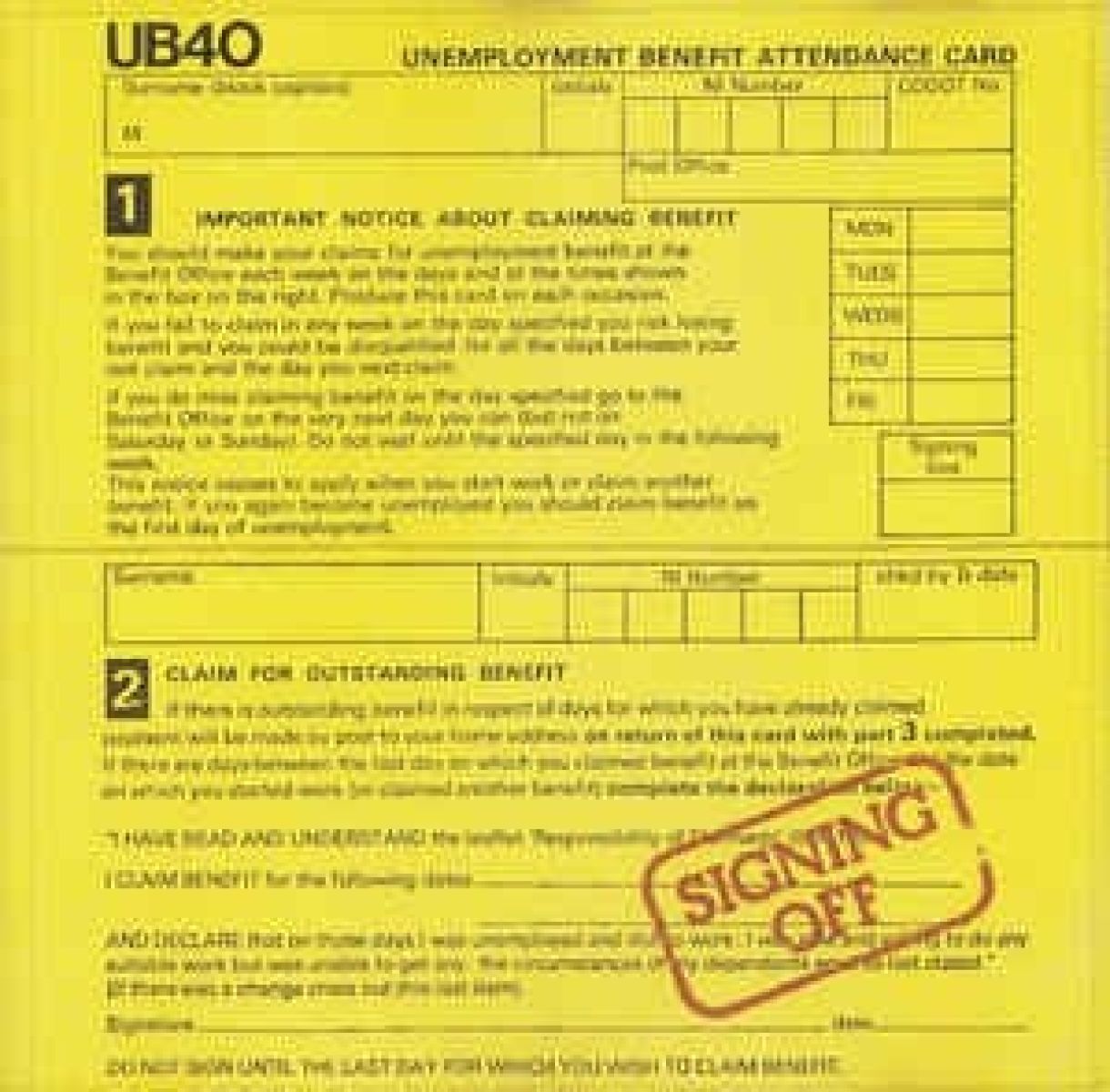 UB40 - Signing Off