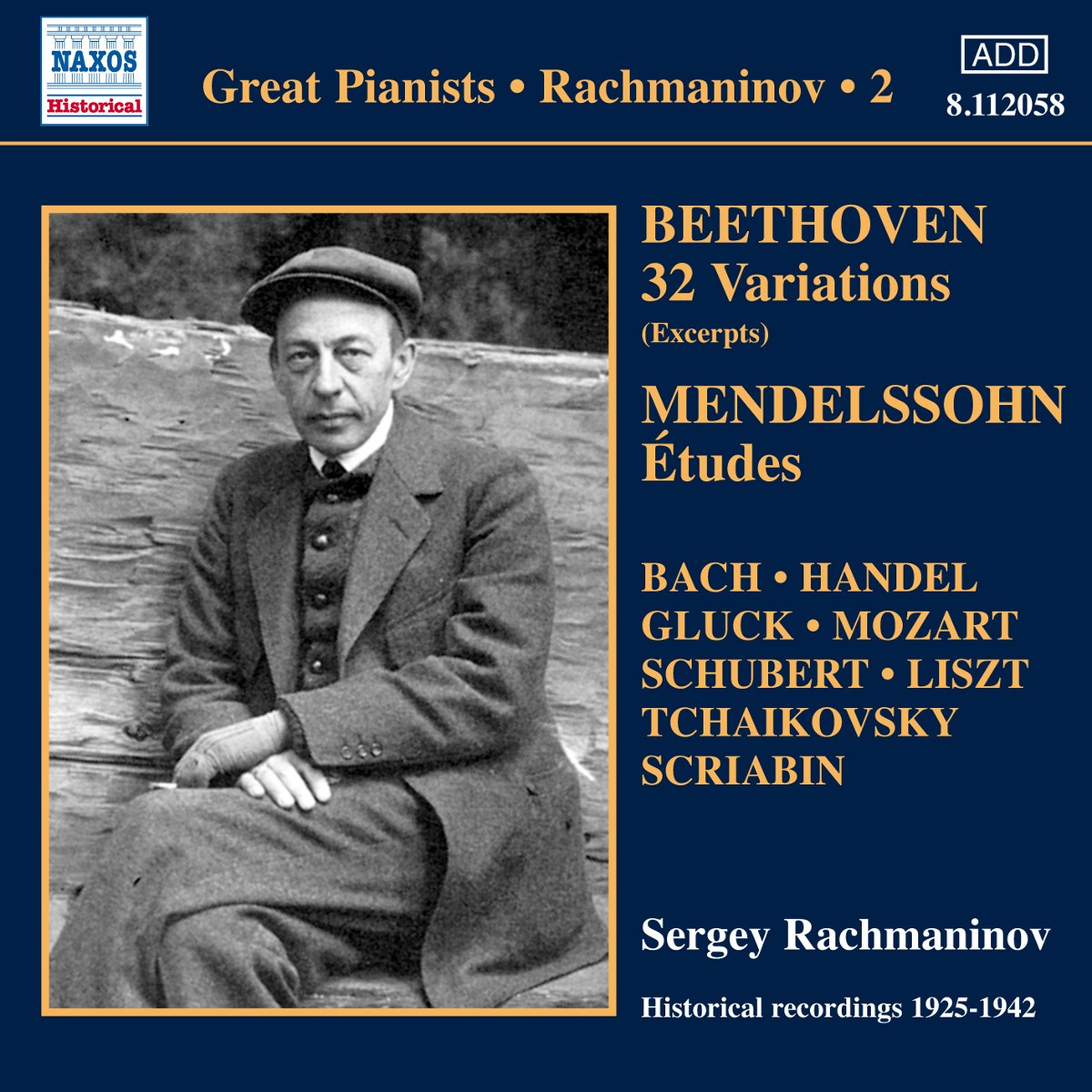Afbeelding van Sergei Rachmaninov - Beethoven | Mendelssohn | Bach | Handel | Solo Piano Recordings 2