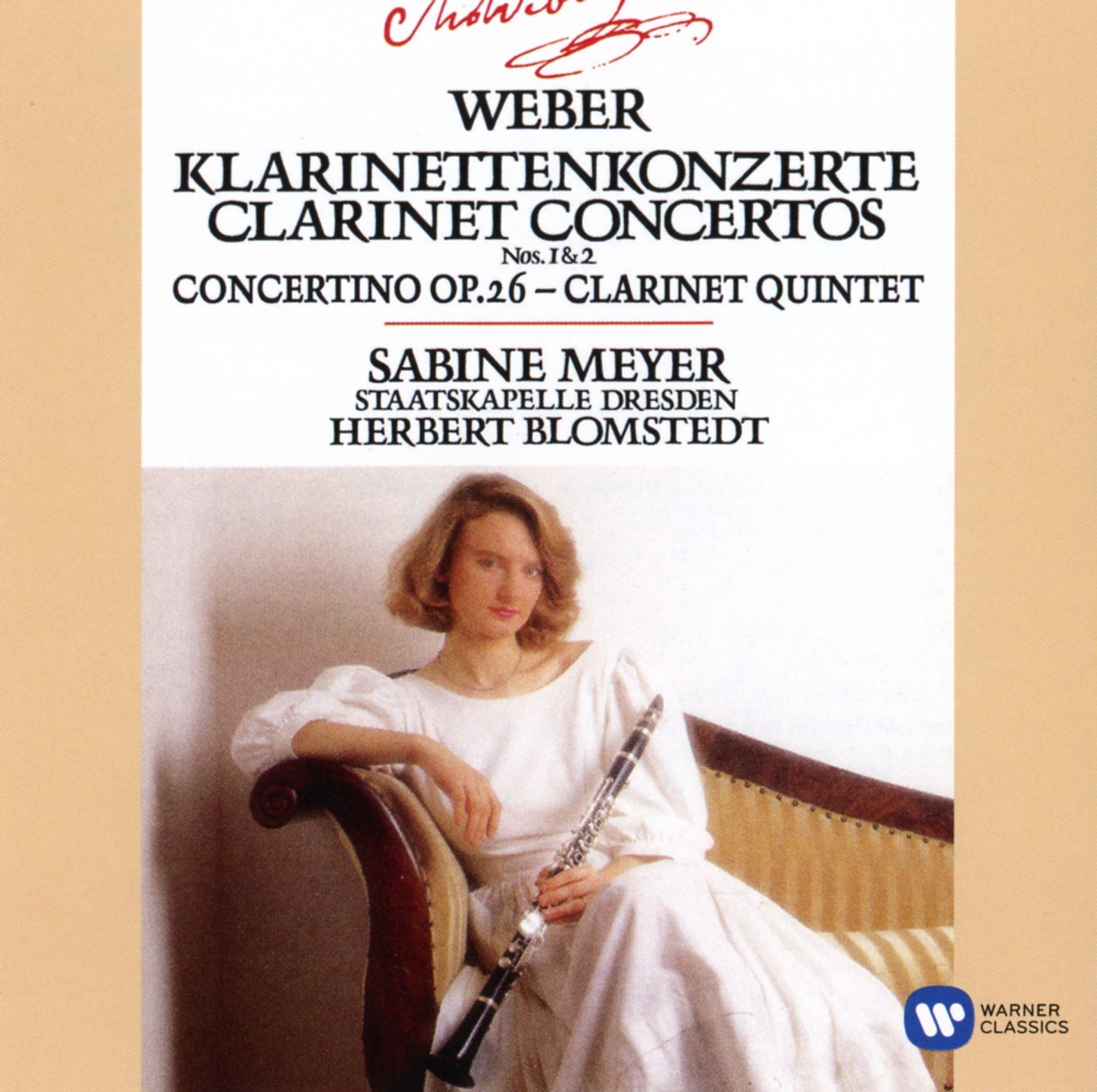 Afbeelding van Sabine Meyer, Staatskapelle Dresden, Herbert Blomstedt - Von Weber: Clarinet Concertos Nos. 1&2 | Concertino Op. 26 | Clarinet Quintet