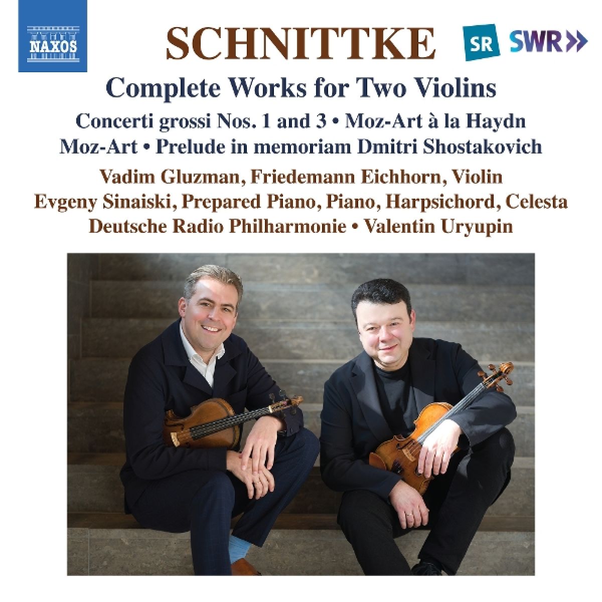 Afbeelding van Vadim Gluzman, Friedemann Eichhorn, Evgeny Sinaiski, Deutsche Radio Philharmonie, Valentin Uryupin - Schnittke: Complete Works For Two Violins