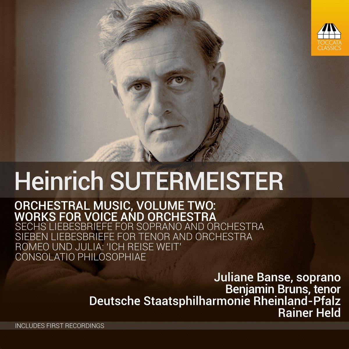 Afbeelding van Juliane Banse, Benjamin Bruns, Staatsphilharmonie Rheinland-Pfalz, Rainer Held - Sutermeister: Orchestral Works, Volume 2