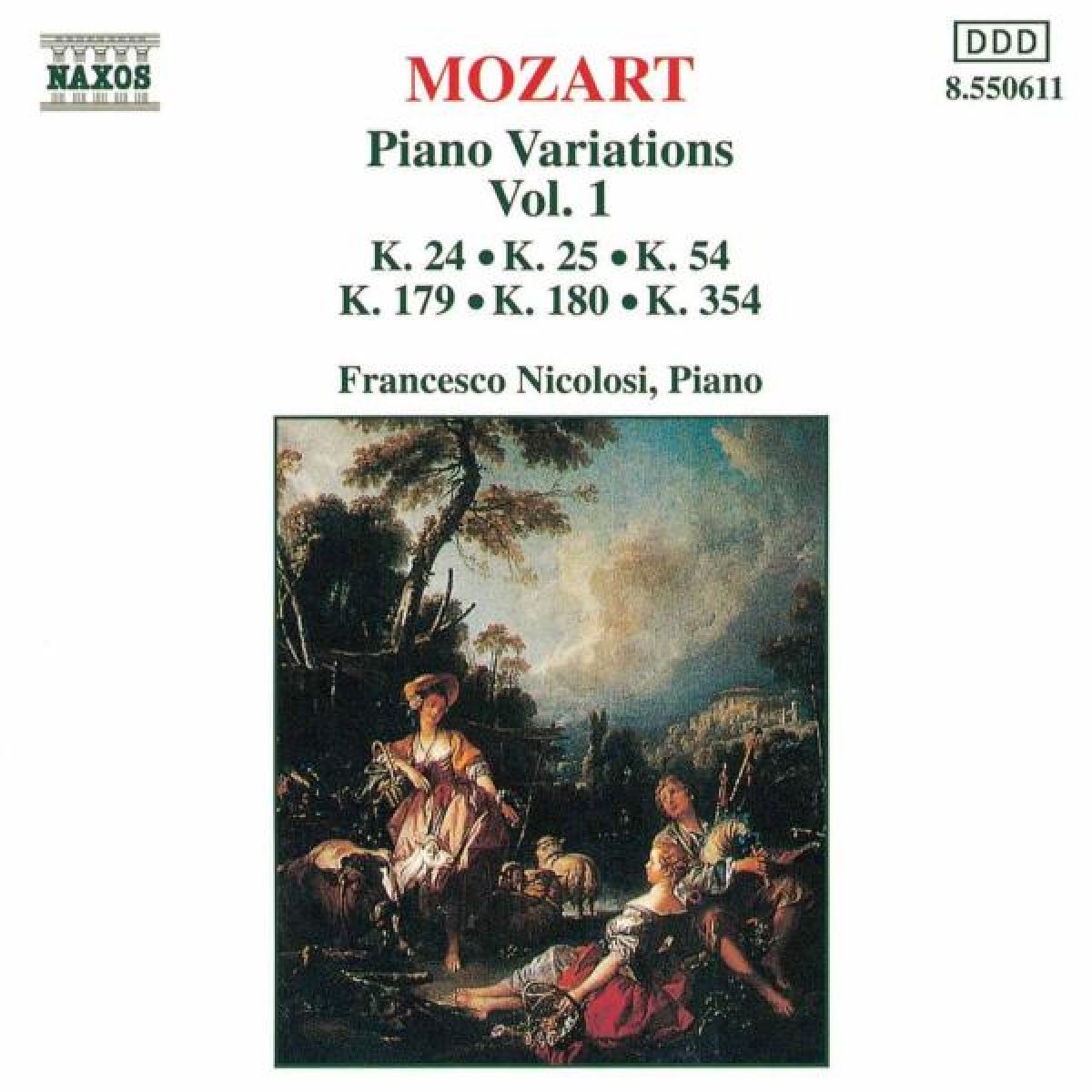 Afbeelding van Francesco Nicolosi - Mozart: Piano Variations 1