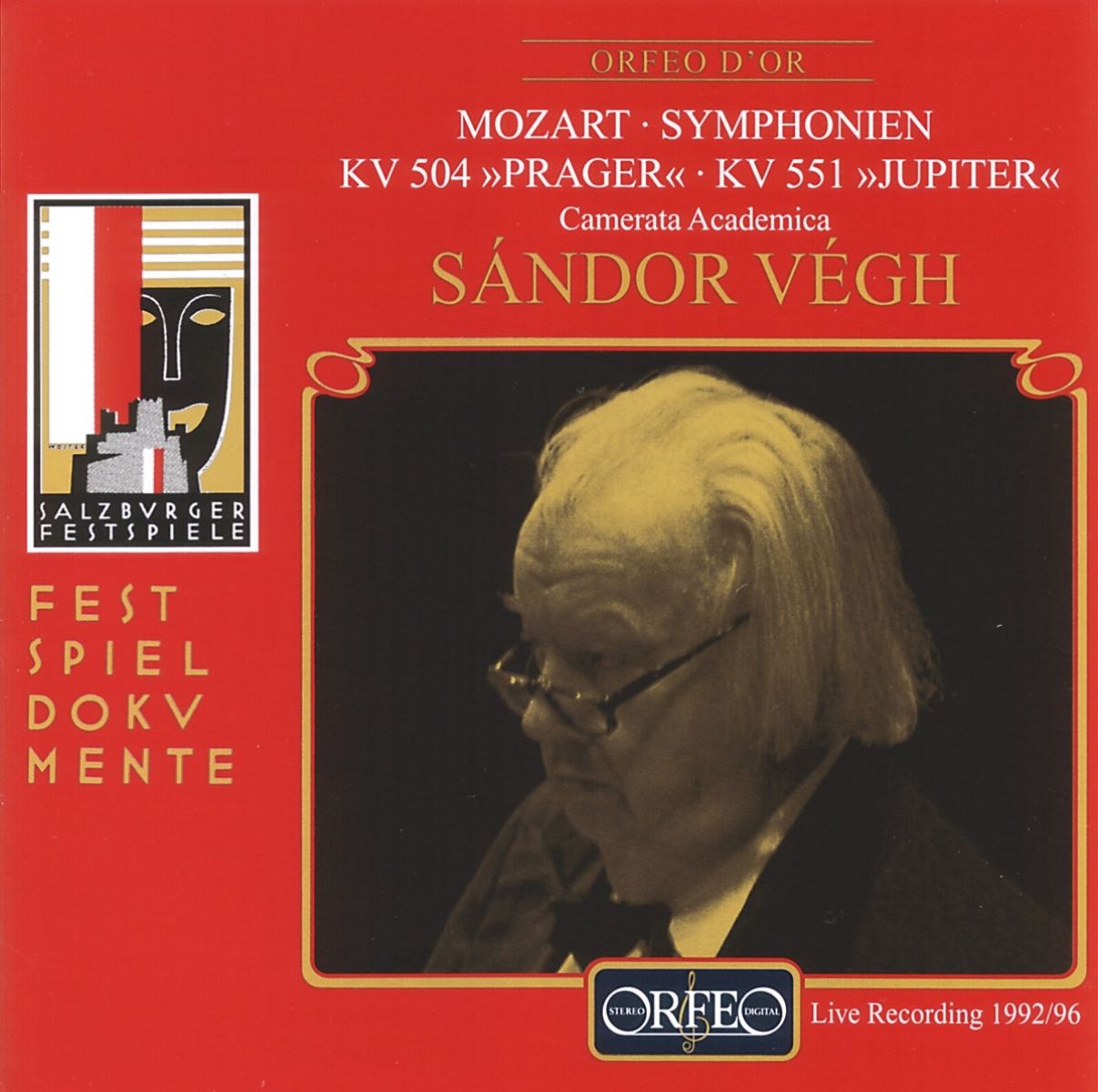 Afbeelding van Camerata Academica Salzburg, Sándor Végh - Mozart: Symphonien KV 504 "Prager" KV 551 "Jupiter"