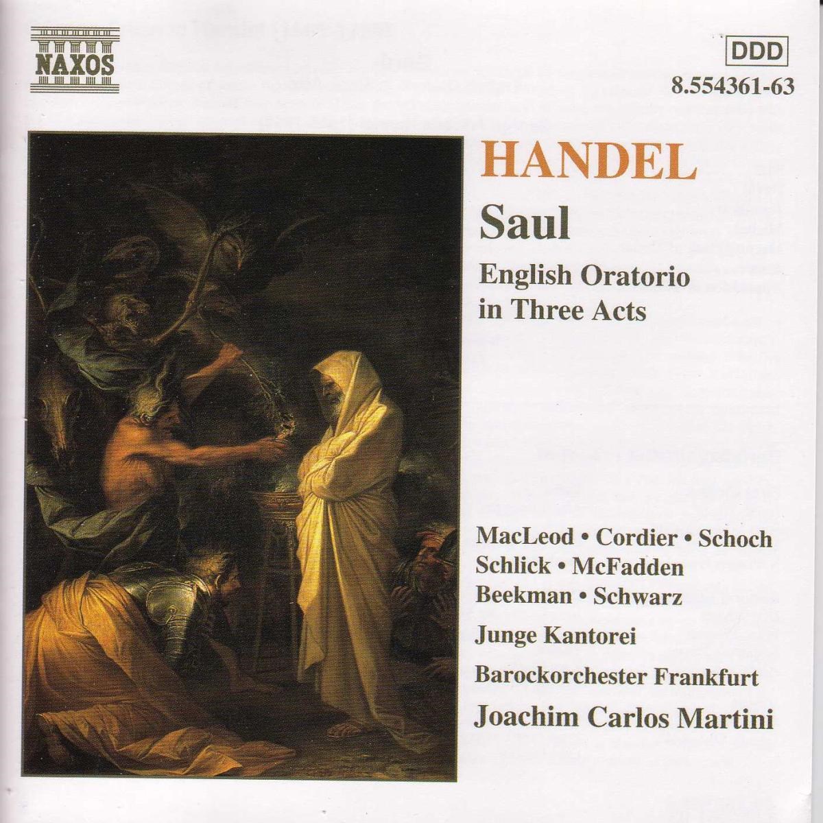 Afbeelding van Barockorchester Frankfurt, Joachim Carlos Martini - Saul, English Oratorio In Three Acts