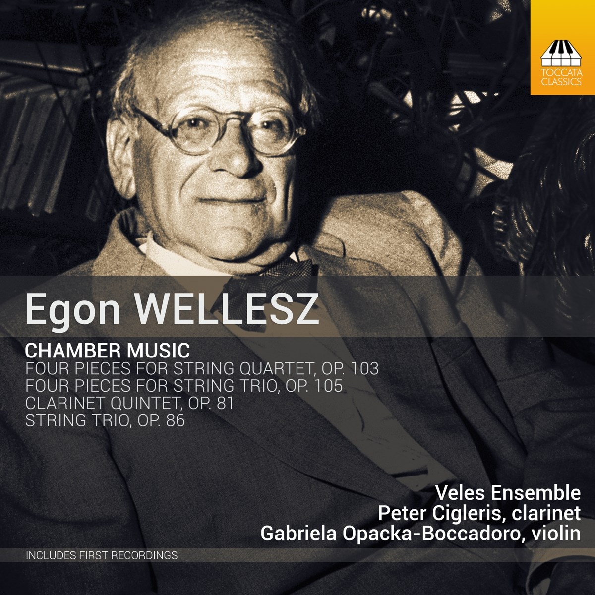 Afbeelding van Gabriela Opacka-Boccadoro, Peter Cigleris, Veles Ensemble - Wellesz: Chamber Music
