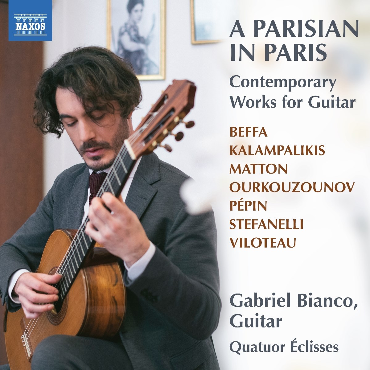 Afbeelding van Gabriel Bianco, Quatuor Éclisses - A Parisian In Paris - Contemporary Works For Guitar