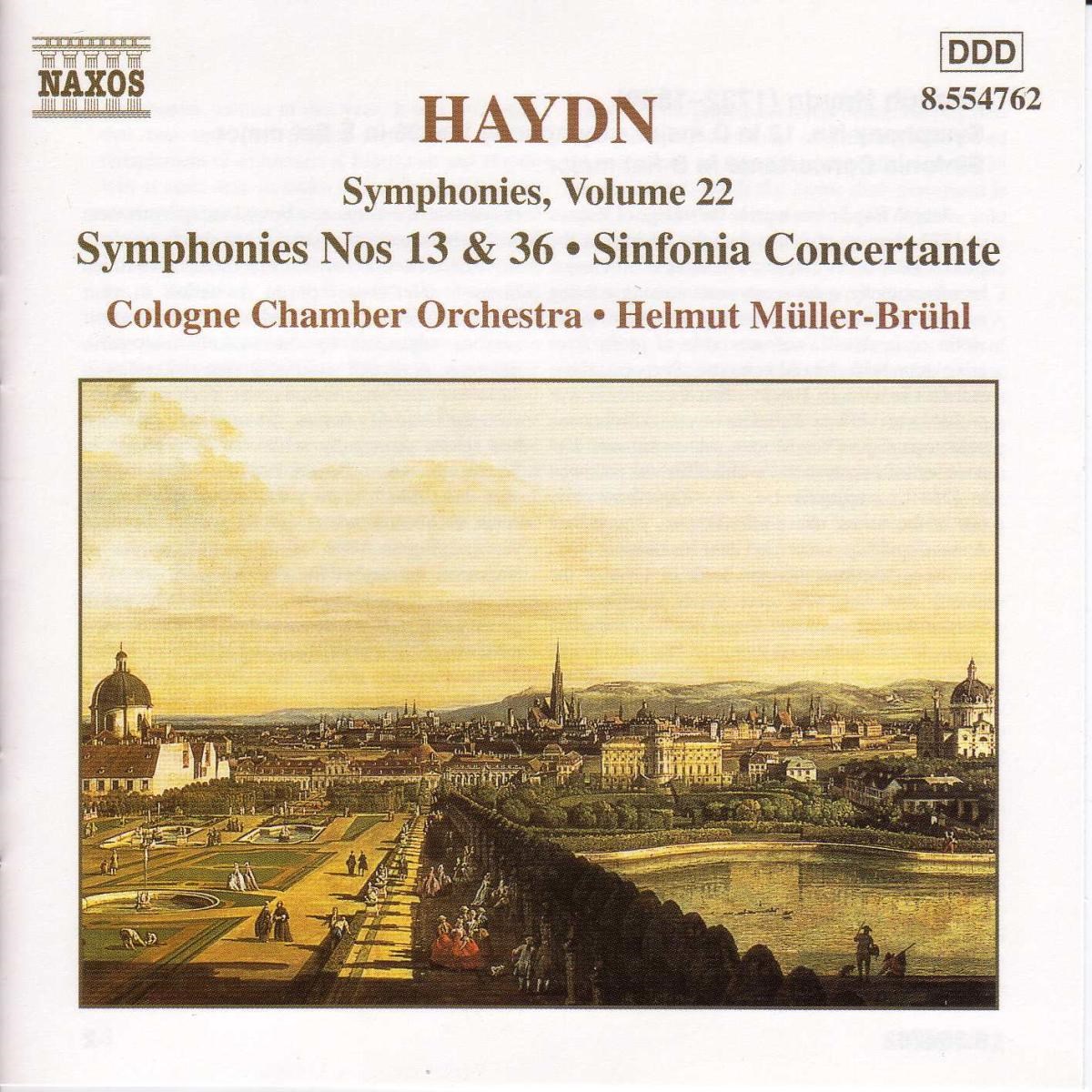 Afbeelding van Cologne Chamber Orchestra, Helmut Müller-Brühl - Haydn: Symphonies Volume 22