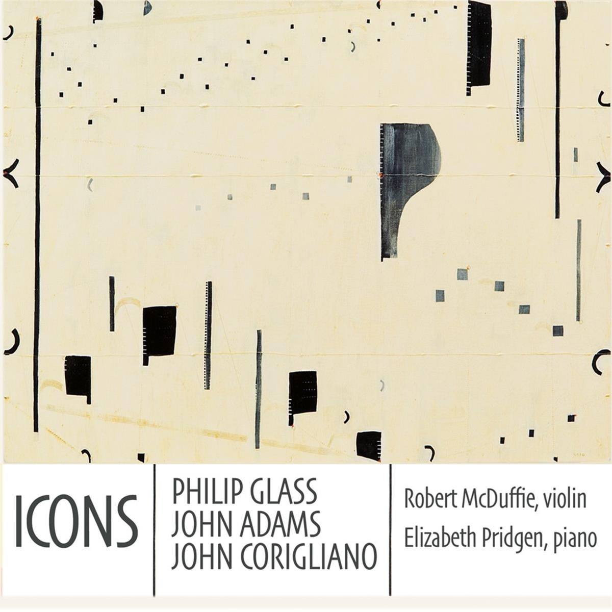 Afbeelding van Robert McDuffie & Elizabeth Pridgen - Icons: Philip Glass, John Adams, John Corigliano