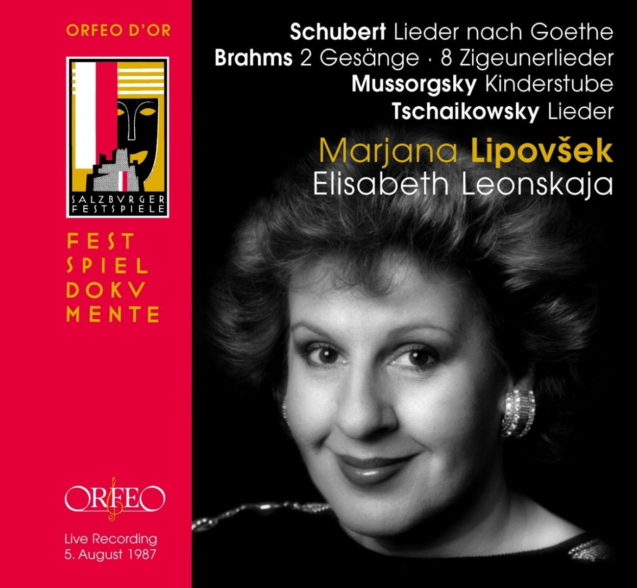 Afbeelding van Marjana Lipovsek & Elisabeth Leonskaja - Sings Schubert, Brahms, Mussorgsky, Tschaikowsky