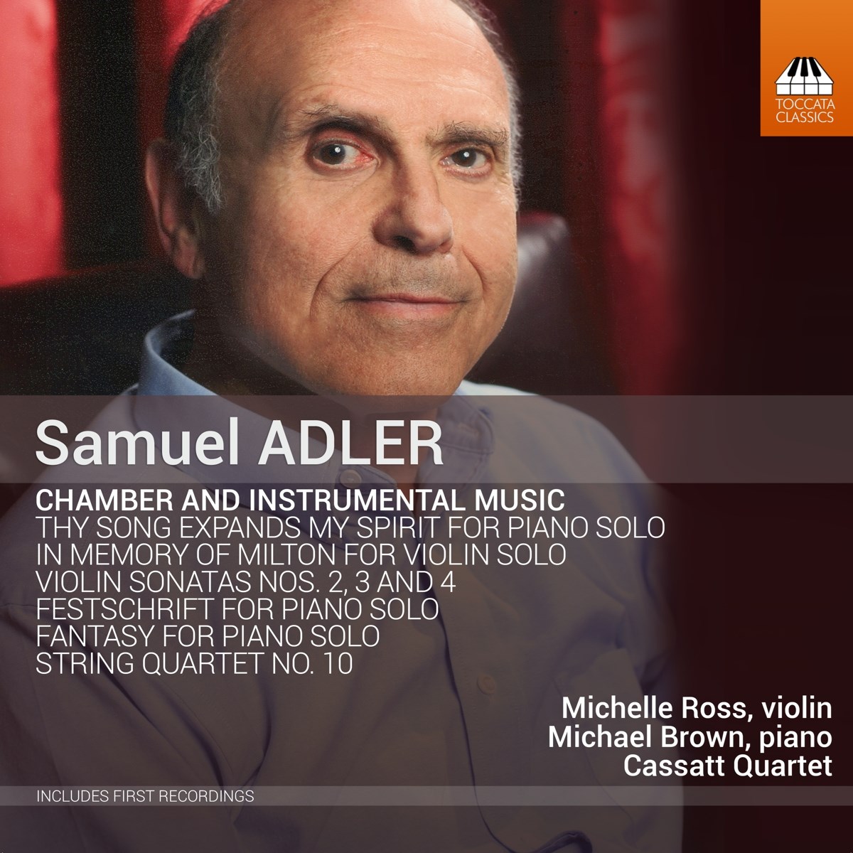 Afbeelding van Michelle Ross, Michael Brown, Cassatt String Quartet - Adler: Chamber And Instrumental Music