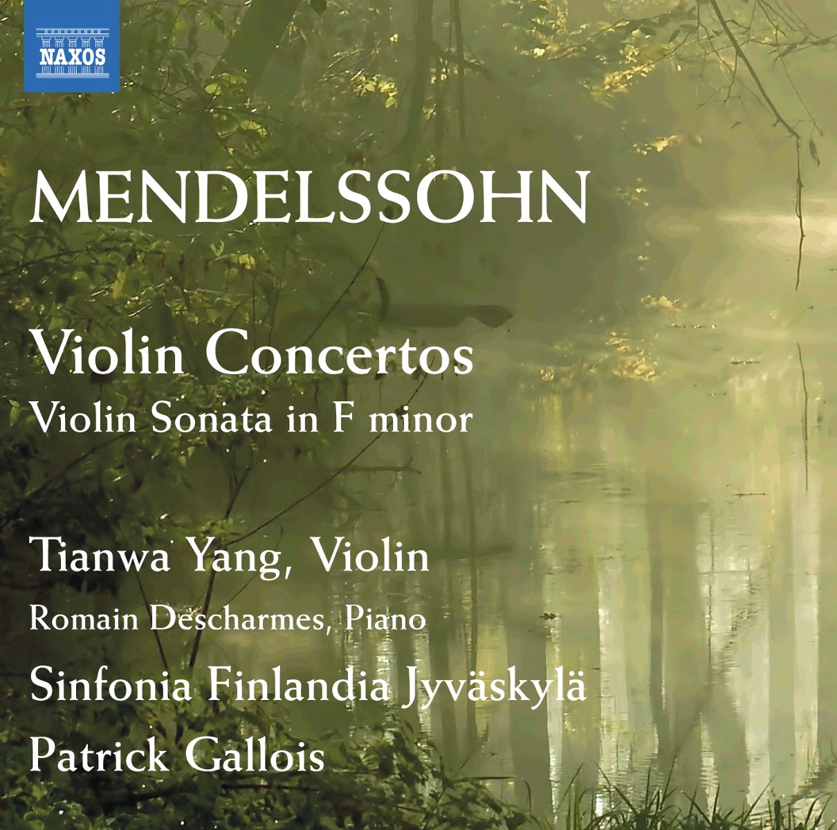 Afbeelding van Tianwa Yang, Romain Descharmes, Sinfonia Finlandia Jyväskylä, Patrick Gallois - Mendelssohn: Violin Concertos, Violin Sonata In F Minor